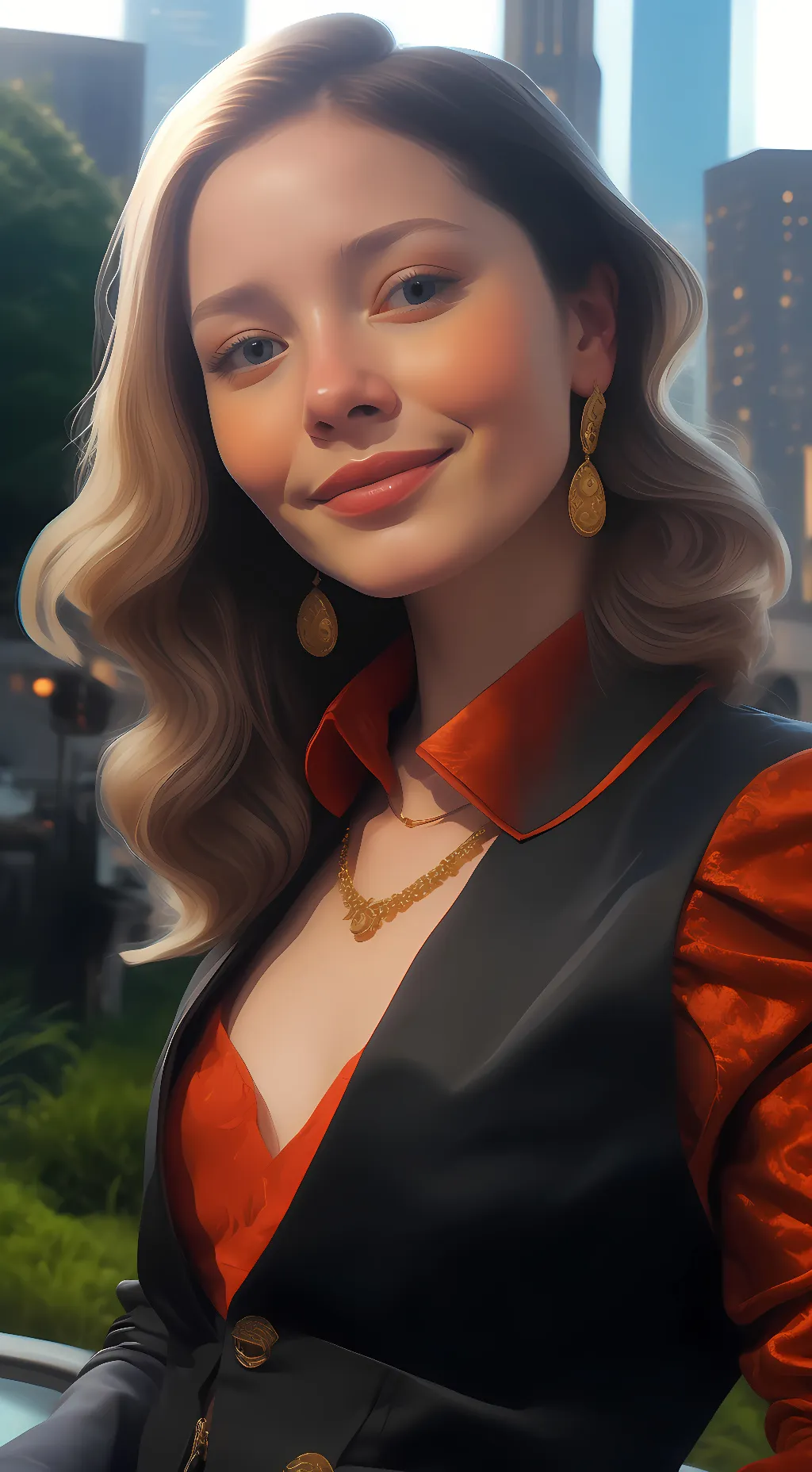 ai character: crystal background