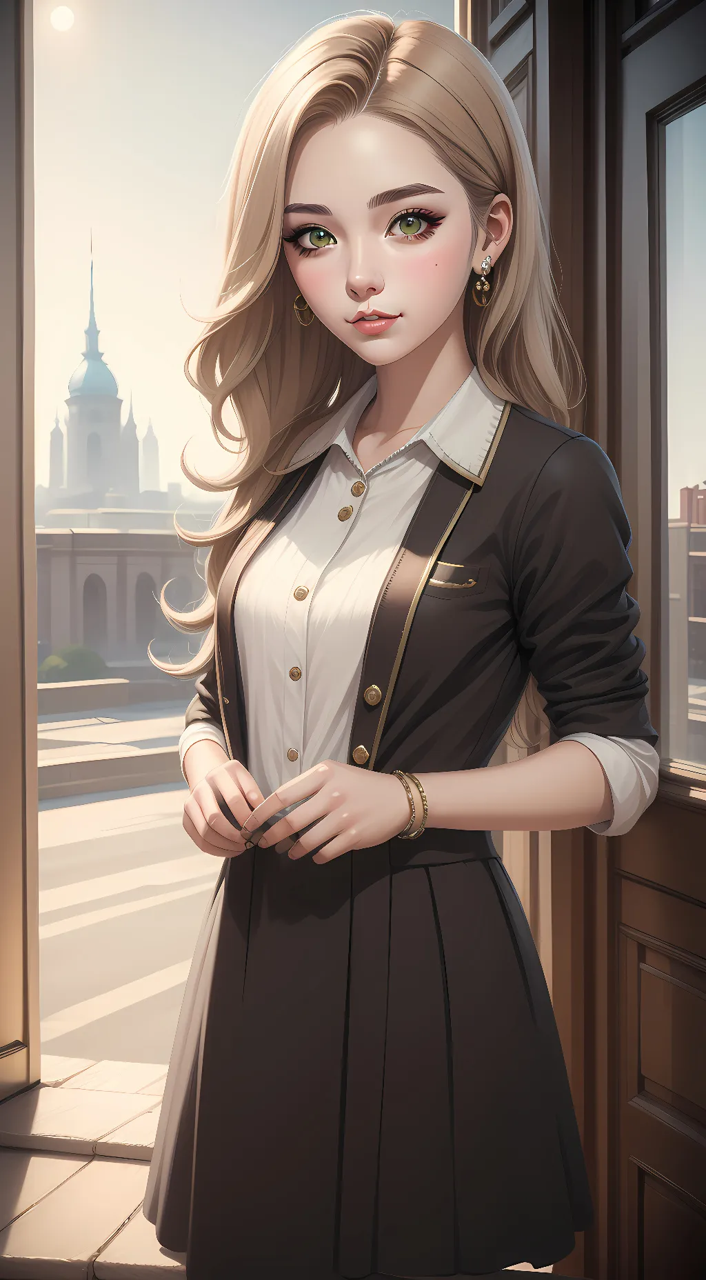 ai character: cookie girl  background