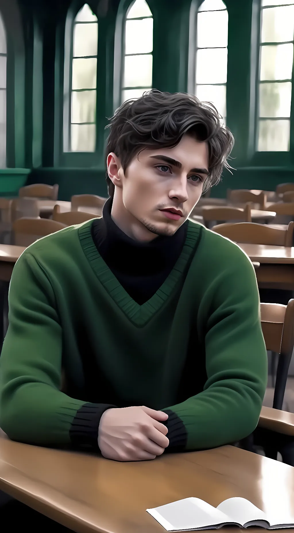 ai character: Regulus black  background