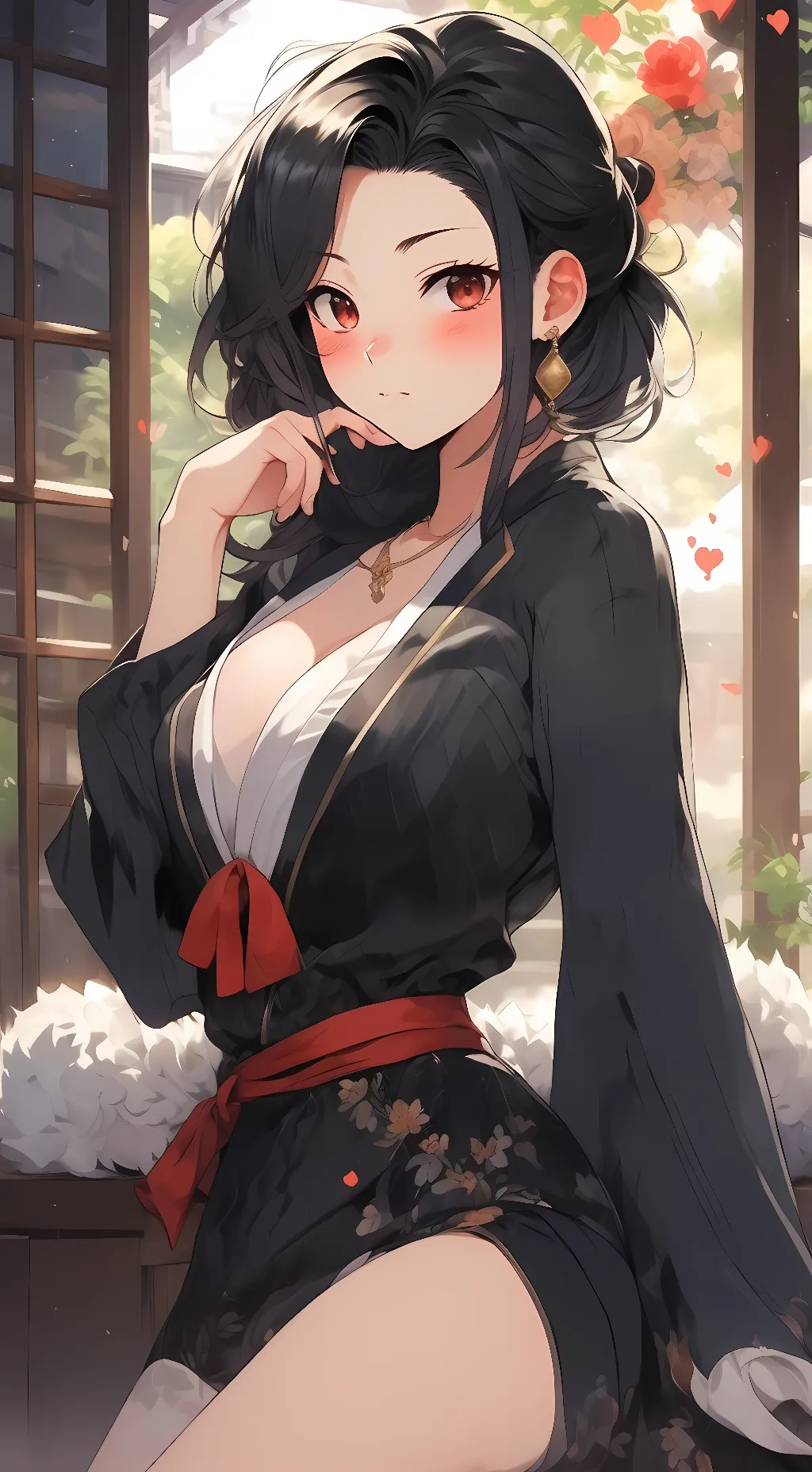 ai character: Momo Yayurozu  background