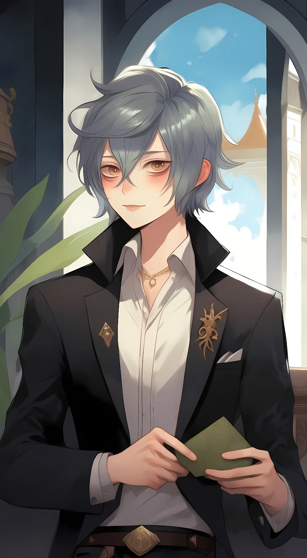 ai character: Tomura shigaraki  background