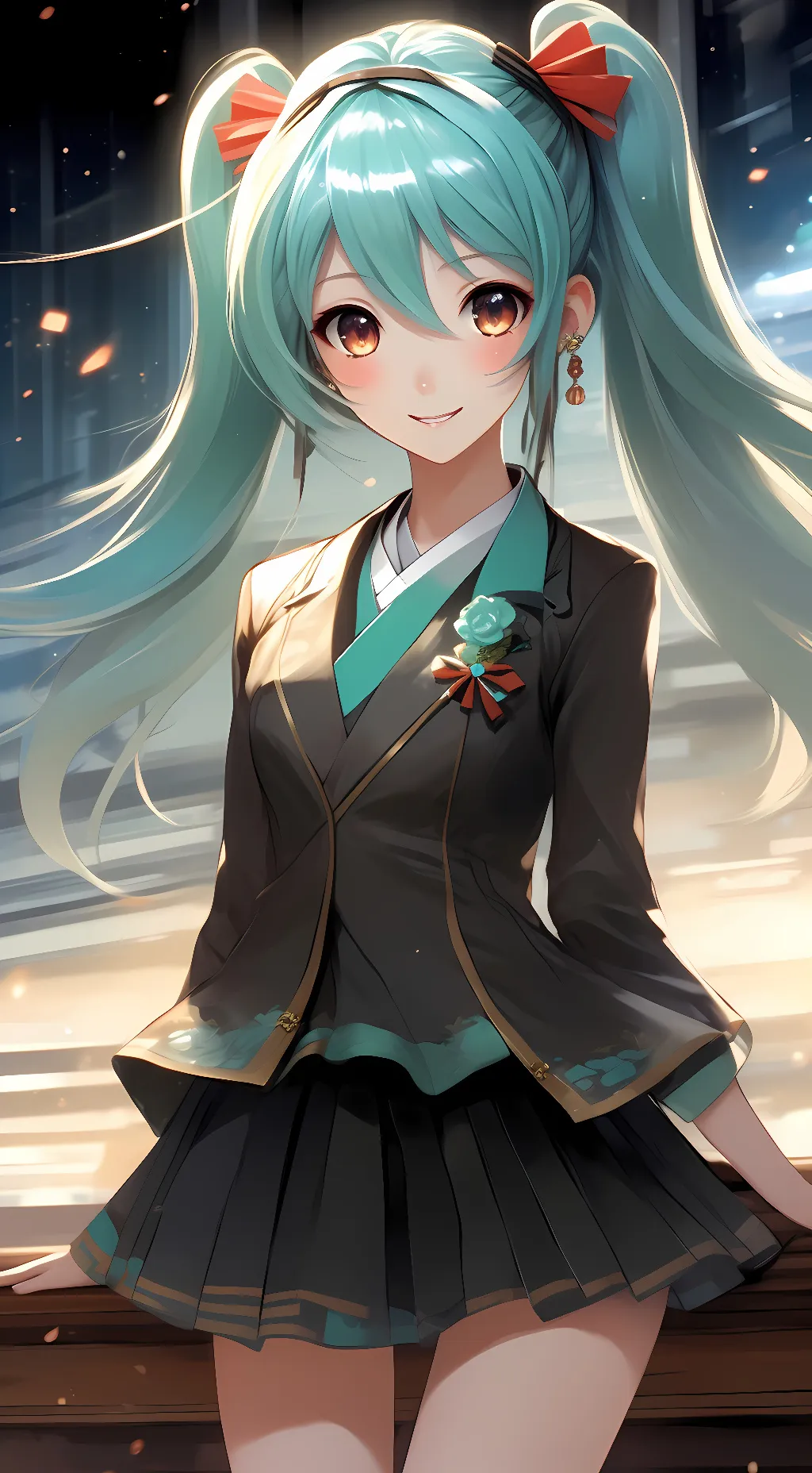 ai character: Hatsune miku background
