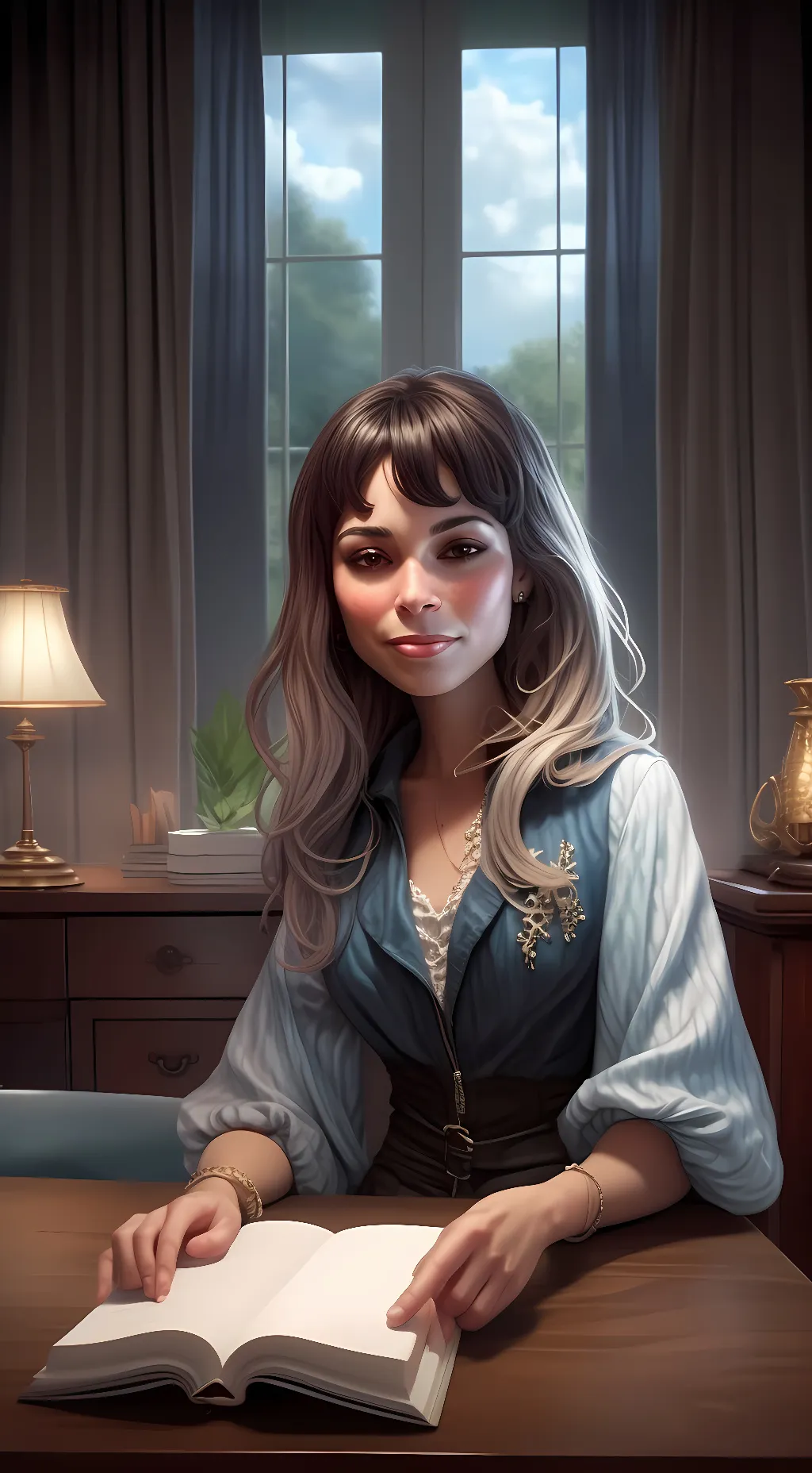 ai character: Amber Dysart background