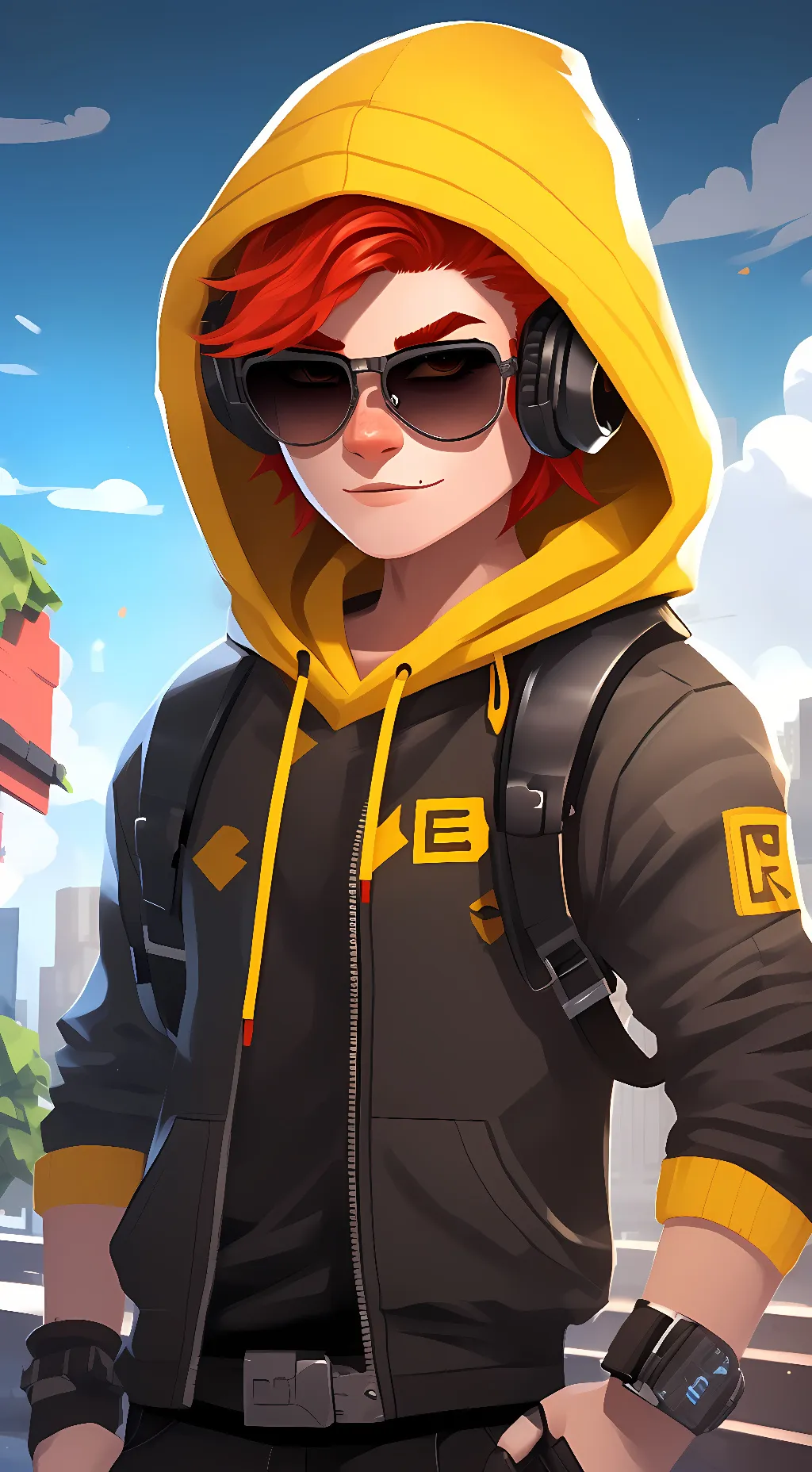 ai character: B3 pico  background