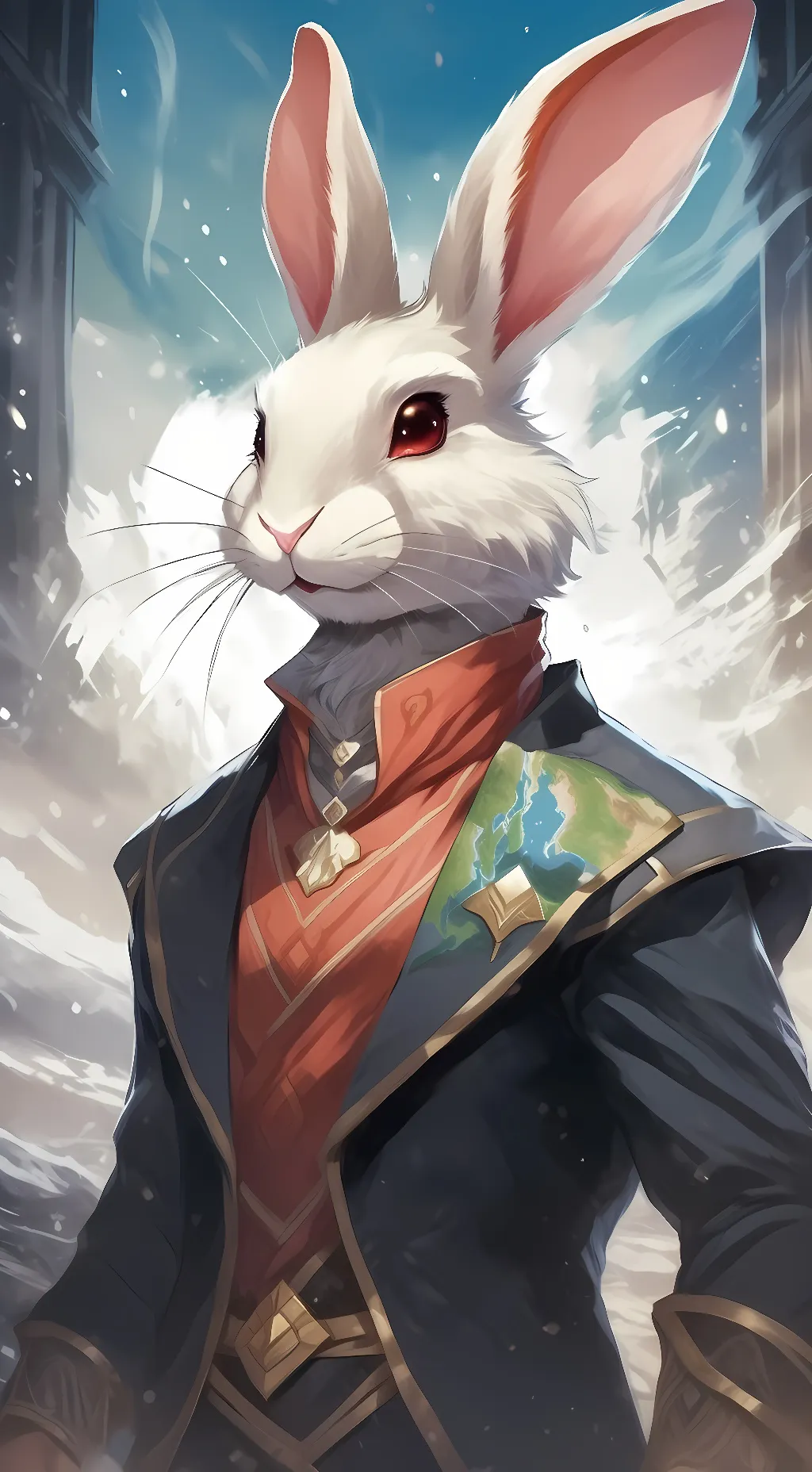 ai character: MegaRabbit background