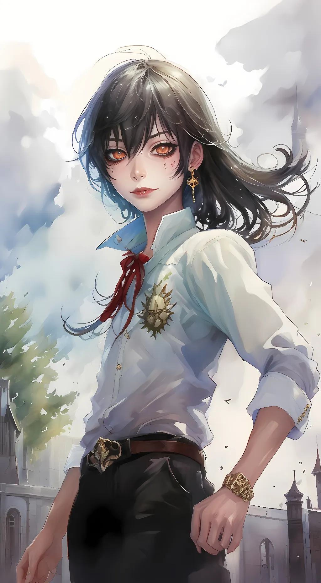 ai character: Dabi  background