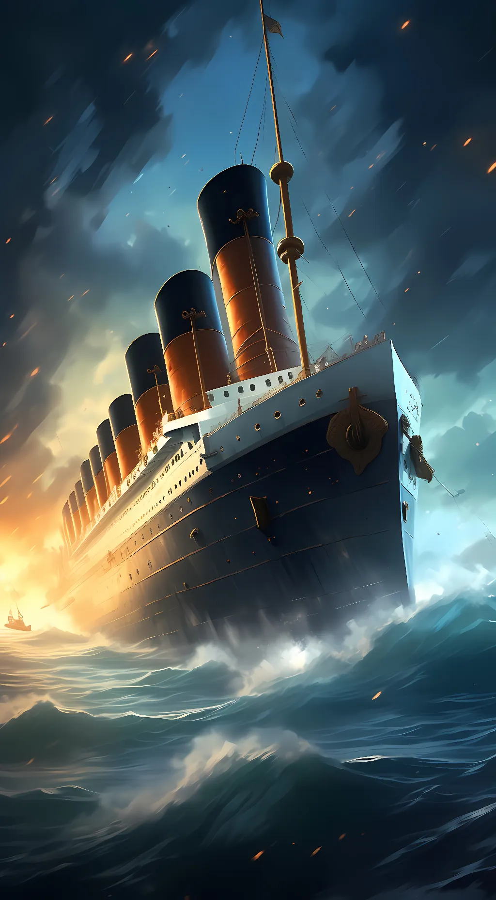 ai character: Titanic  background