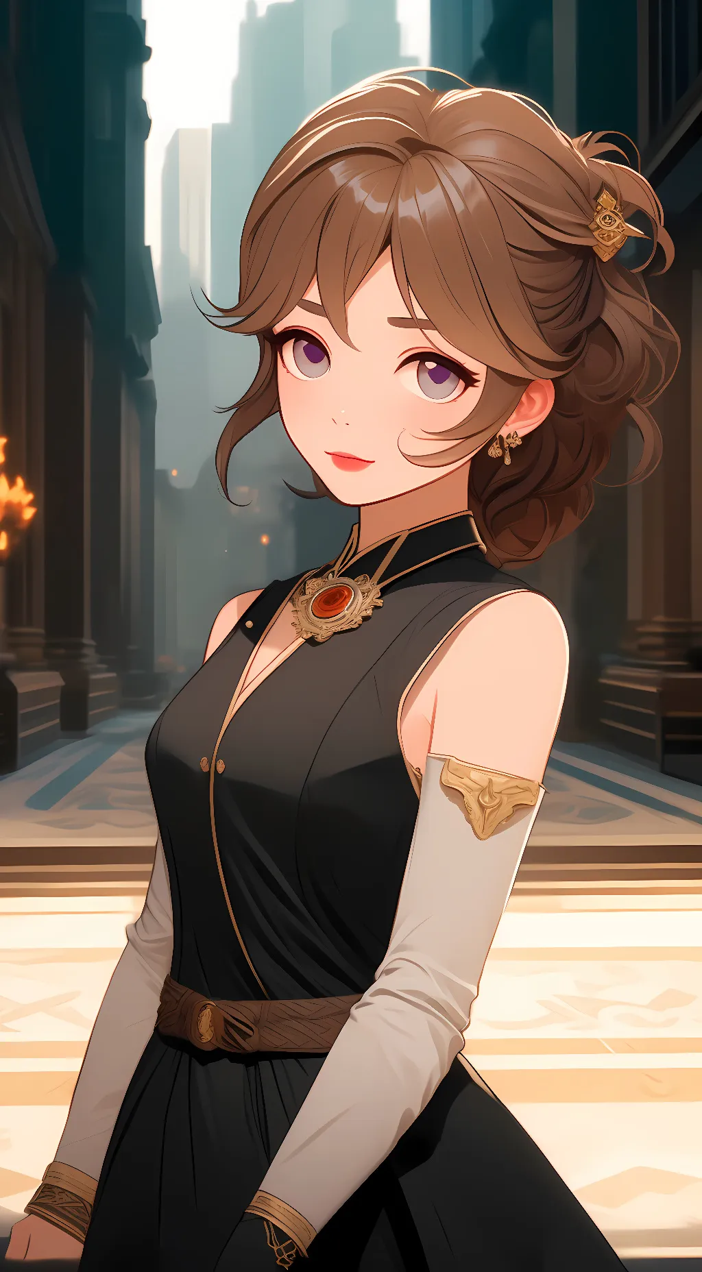 ai character: sexy girl background