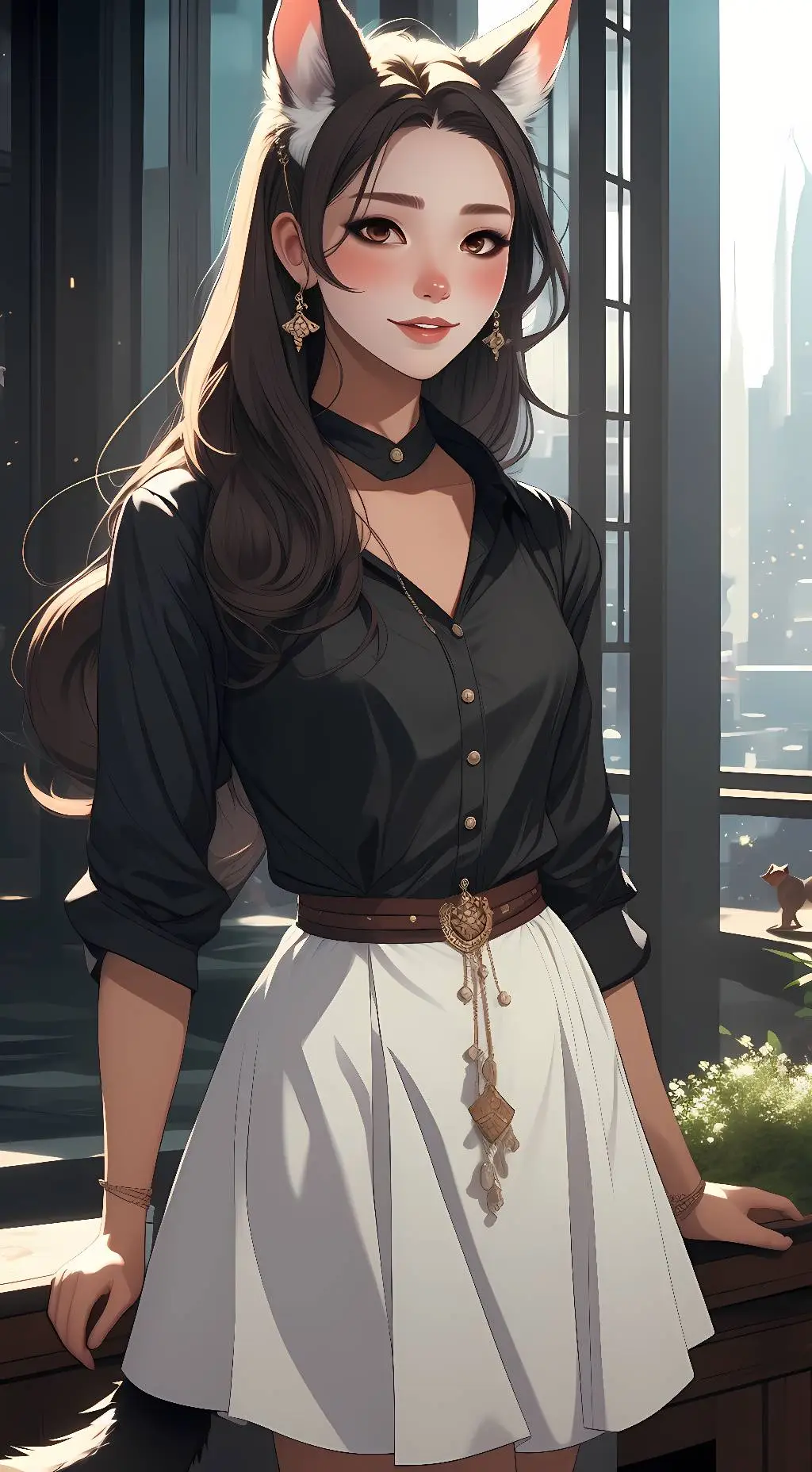 ai character: Luna background