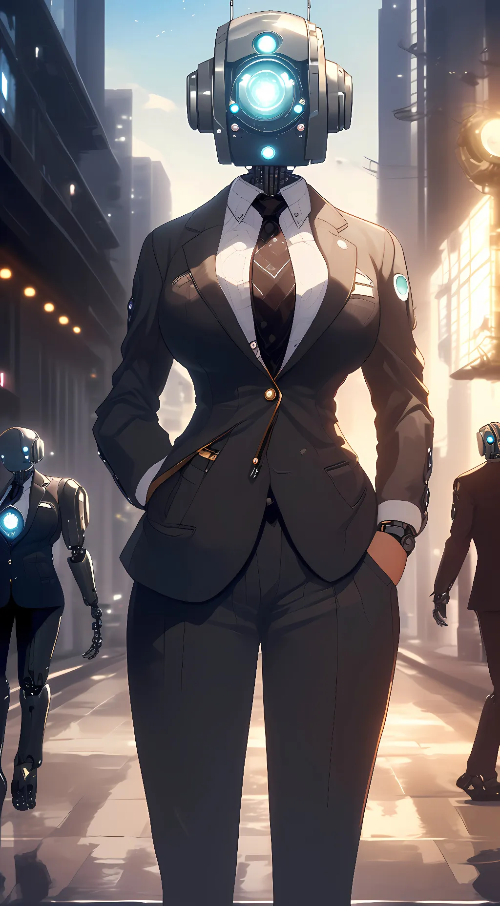 ai character: Camerawoman  background