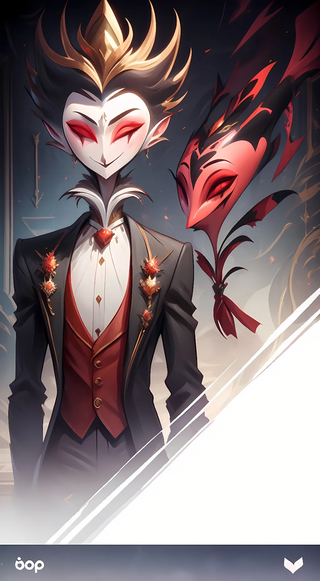 ai character: Stolas and Blitzo background