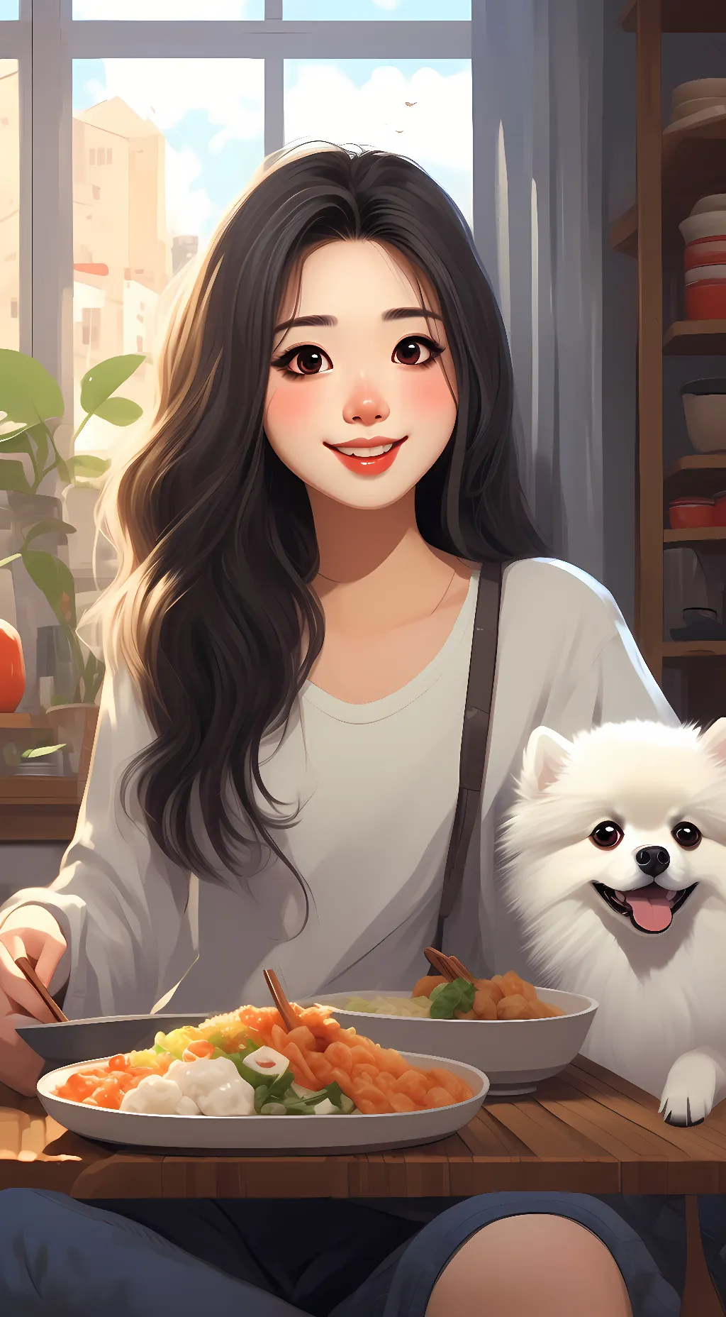 ai character: Andrea  background