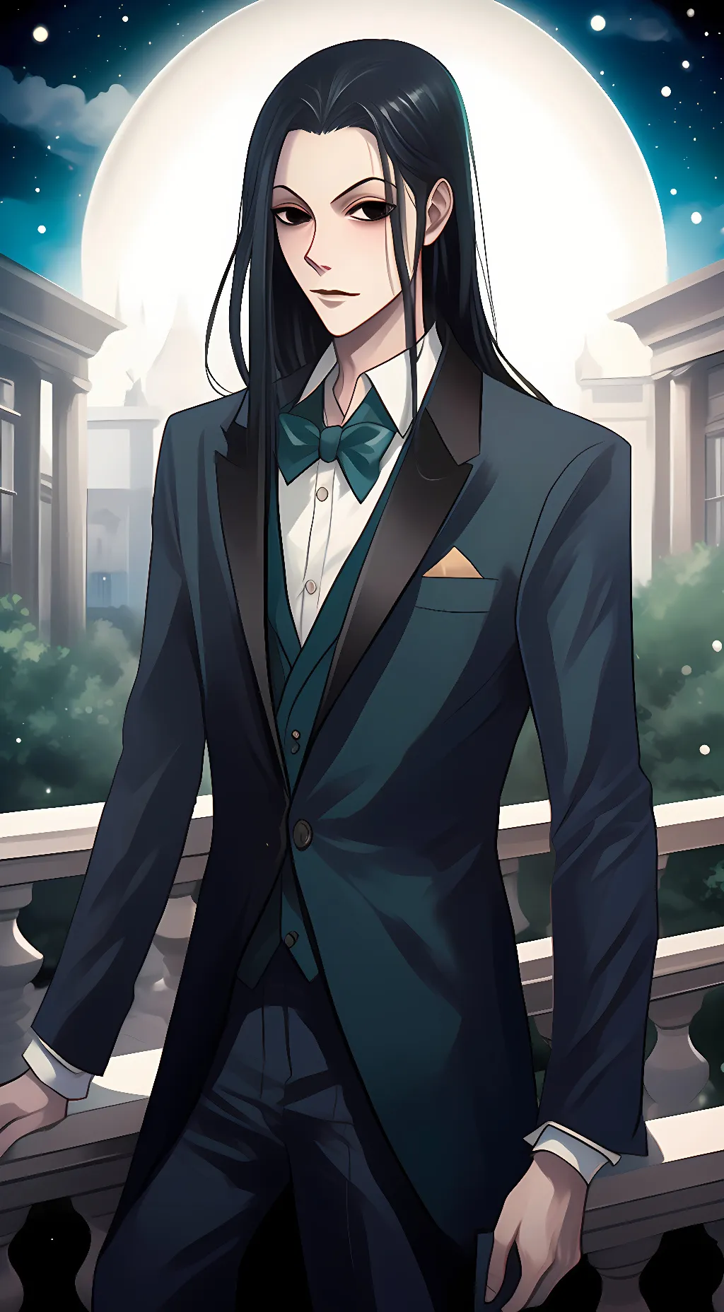 ai character: illumi zoldyck  background