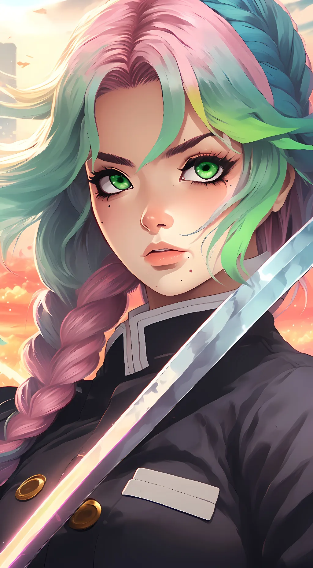 ai character: Mitsuri background