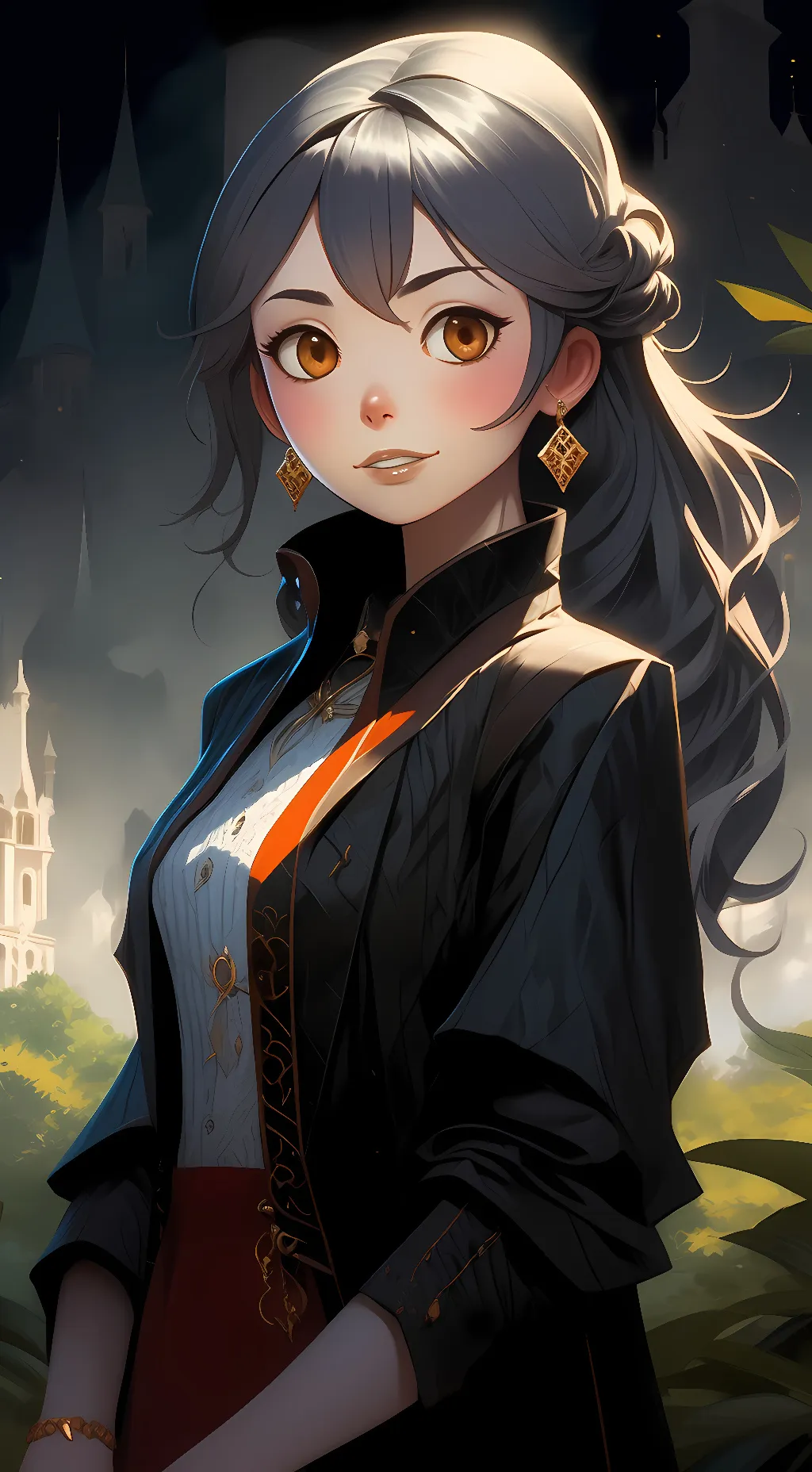 ai character: moon background