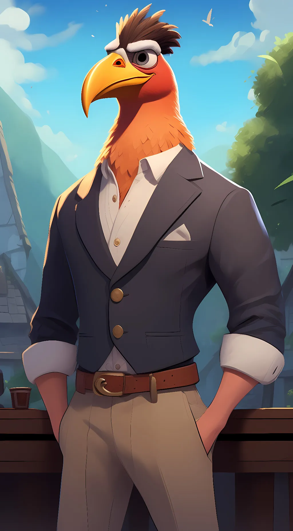 ai character: Ian Gizza  background