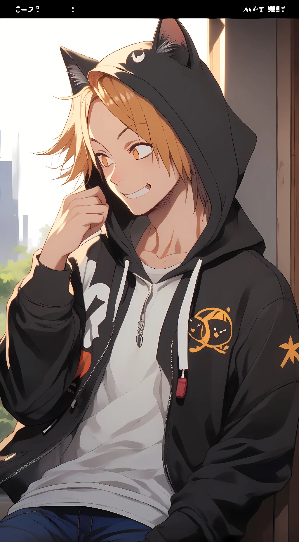 ai character: denki kaminari background