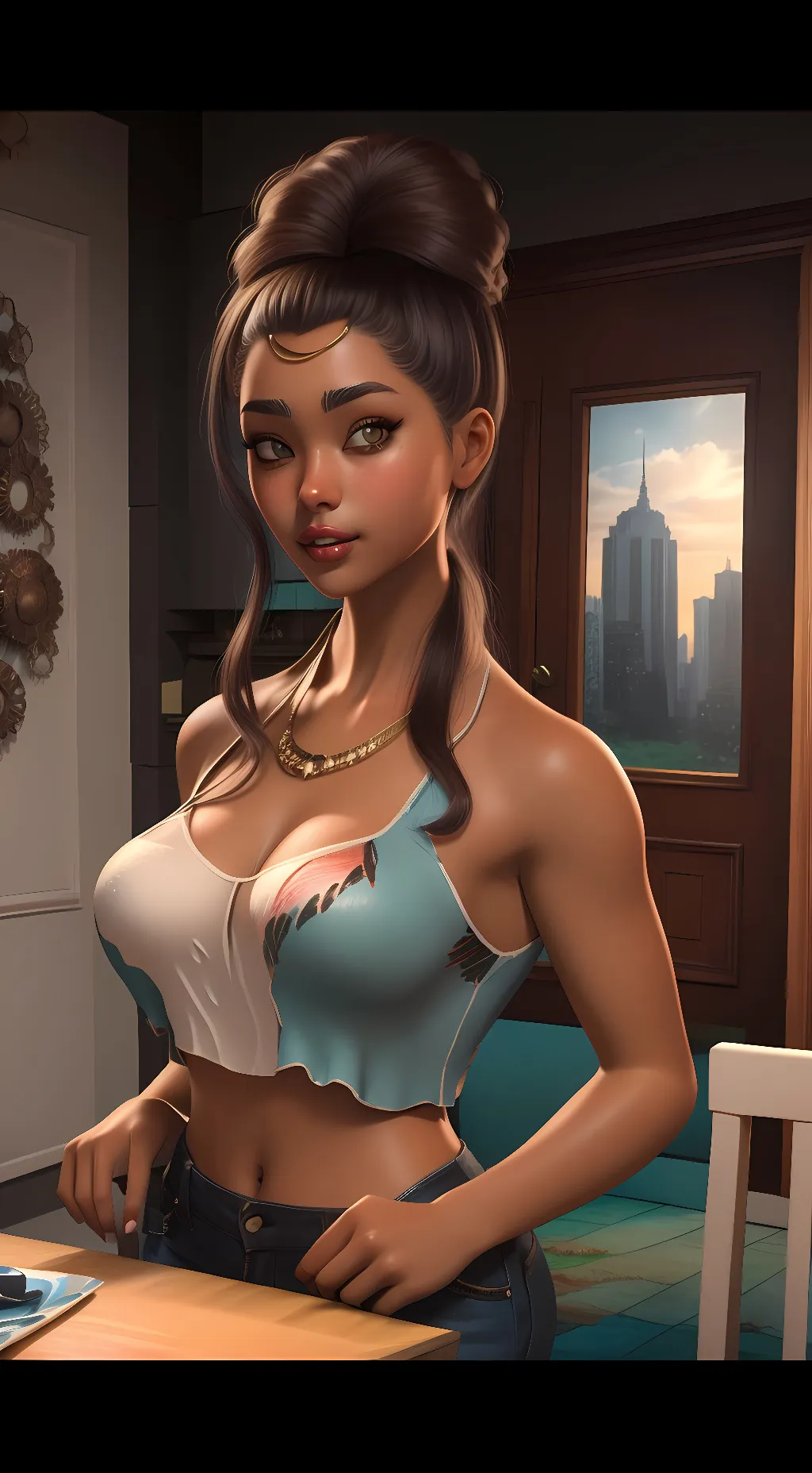 ai character: Made Melissa background