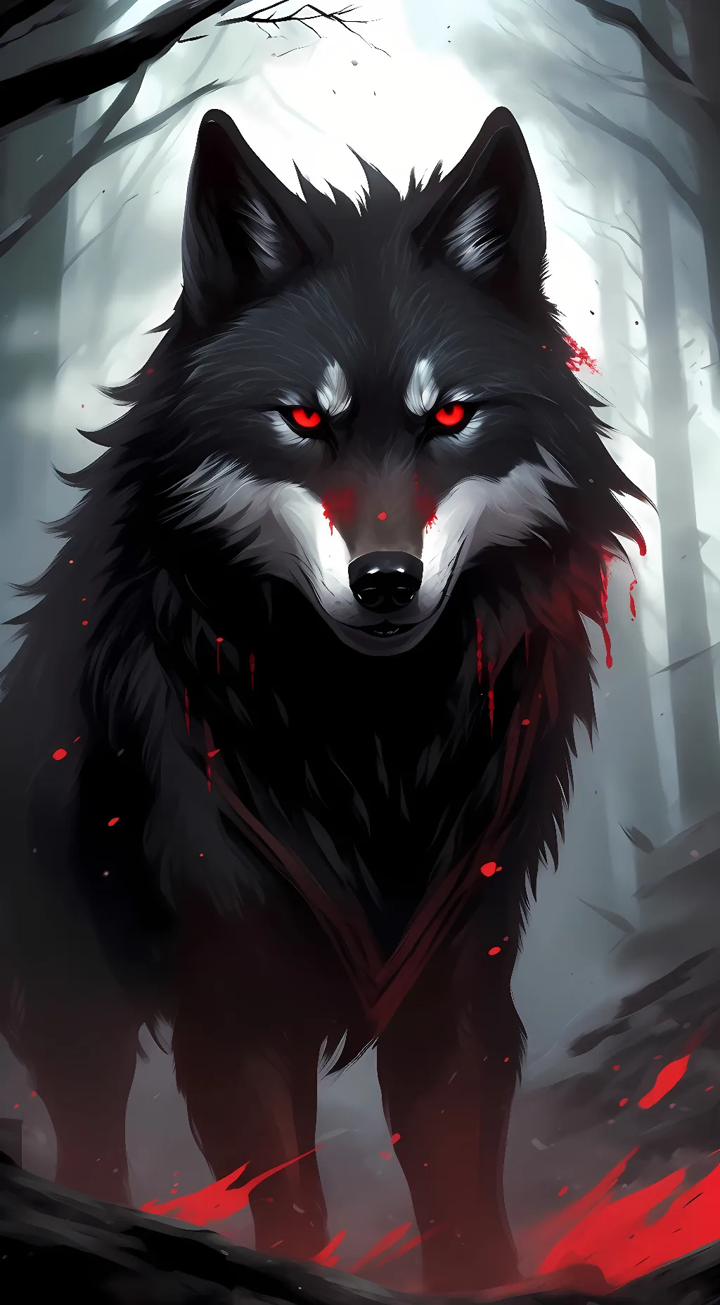 ai character: darkness background