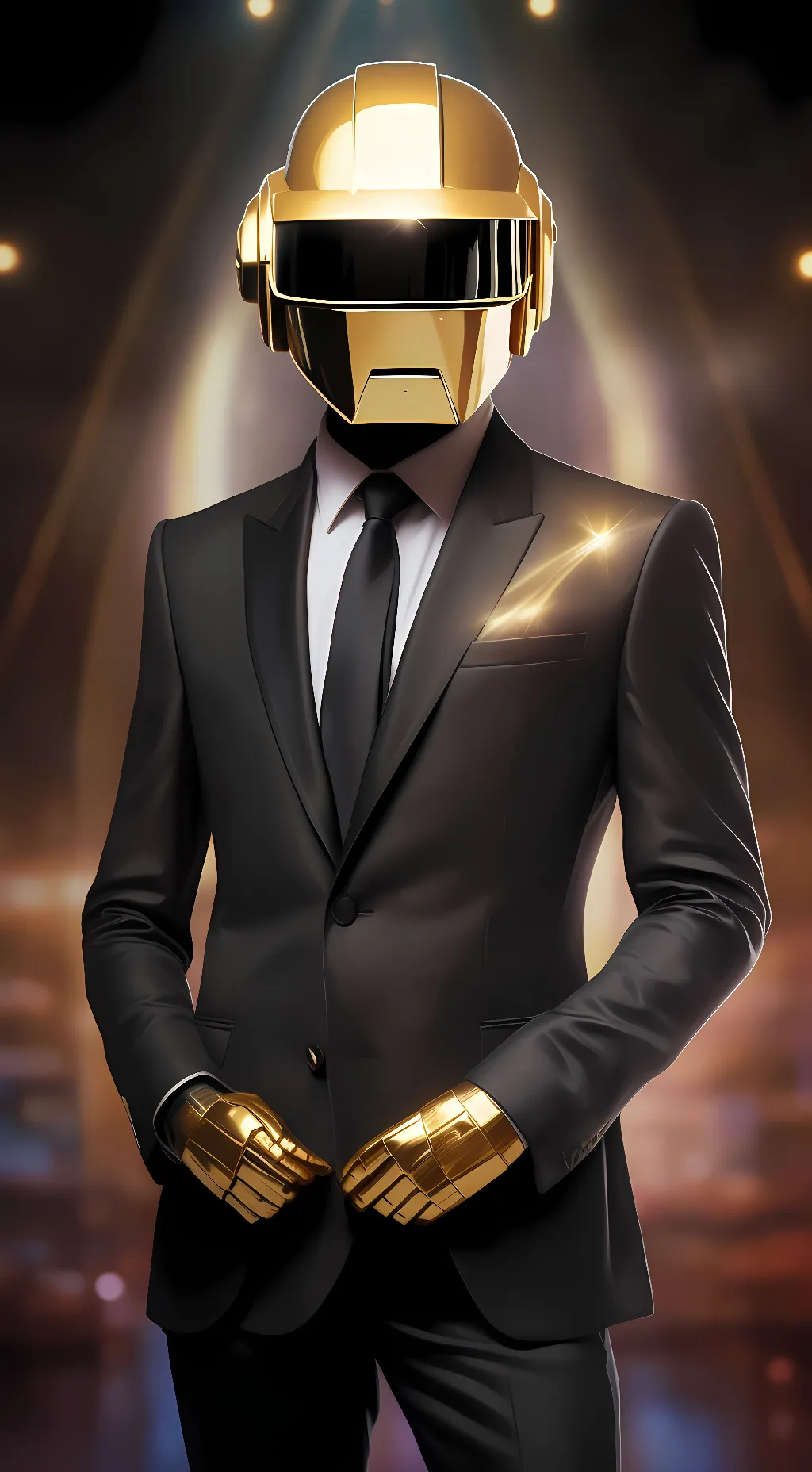 ai character: Daft Punk  background
