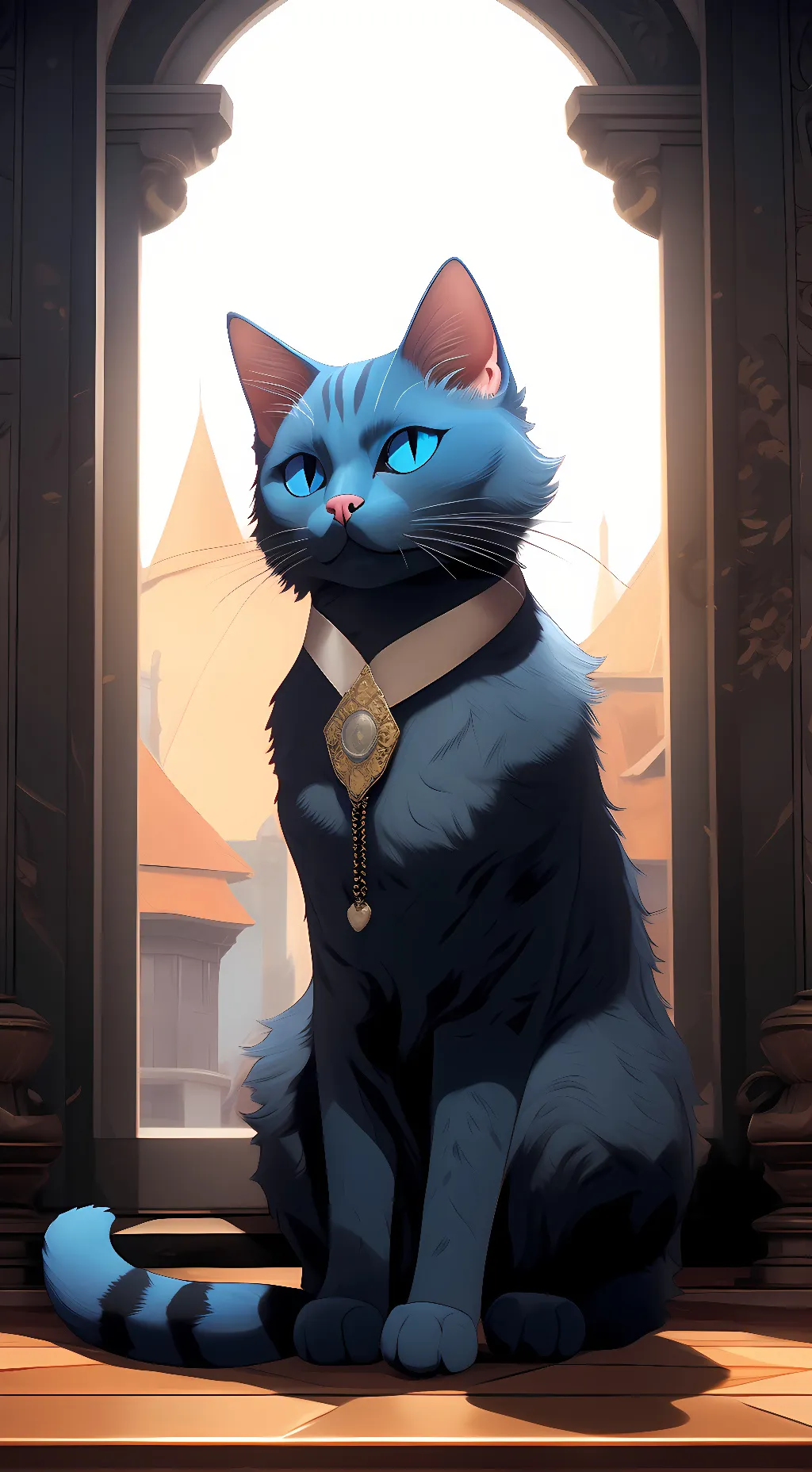 ai character: blue raspberry  background