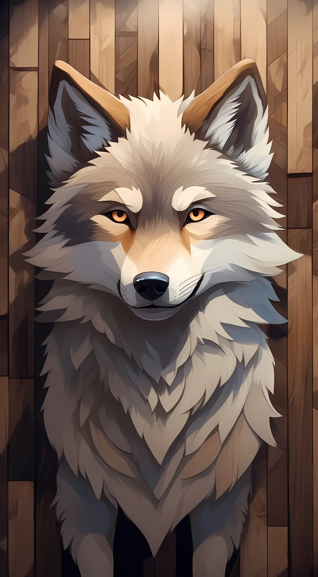 ai character: wolf family pack. background
