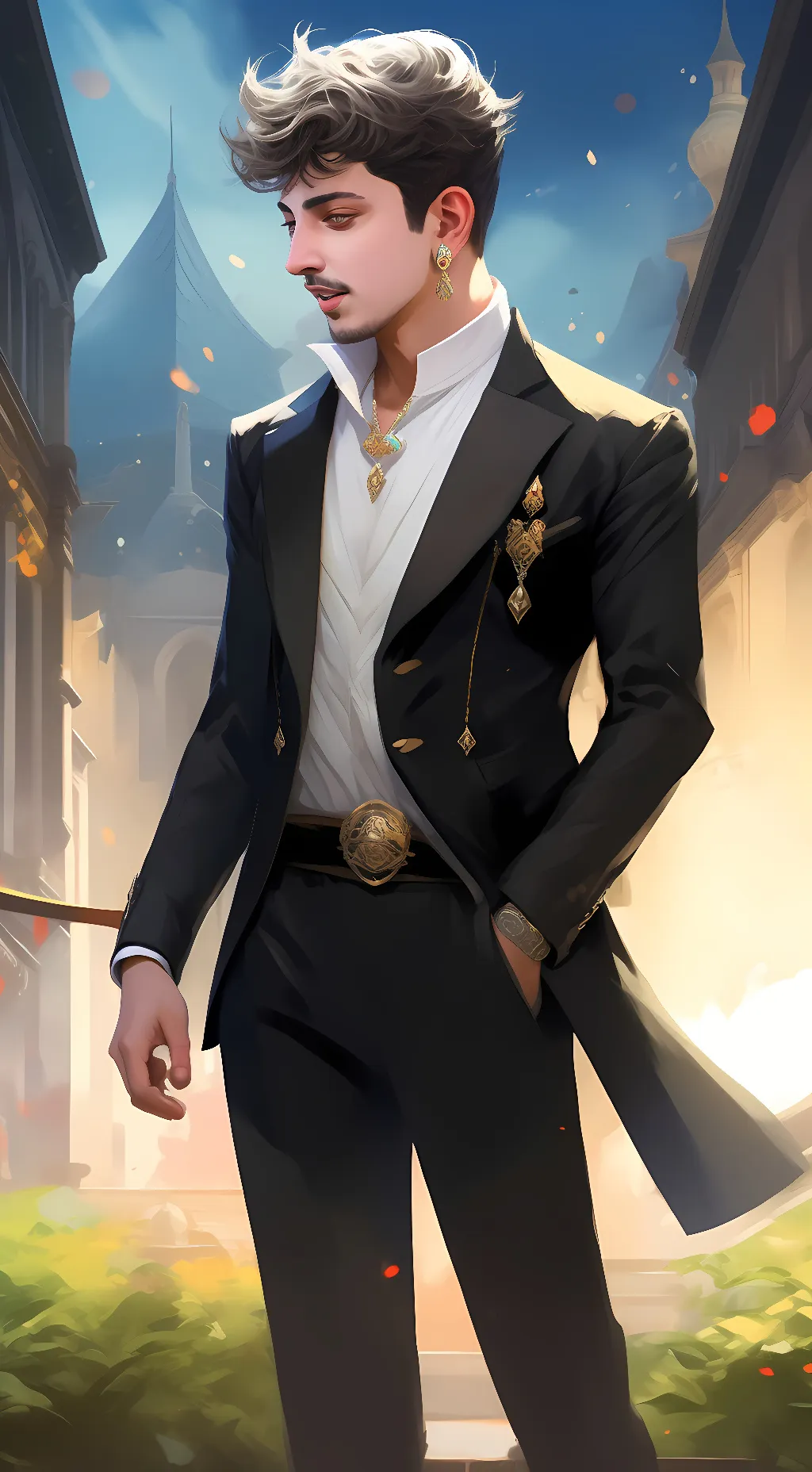 ai character: Faze rug background