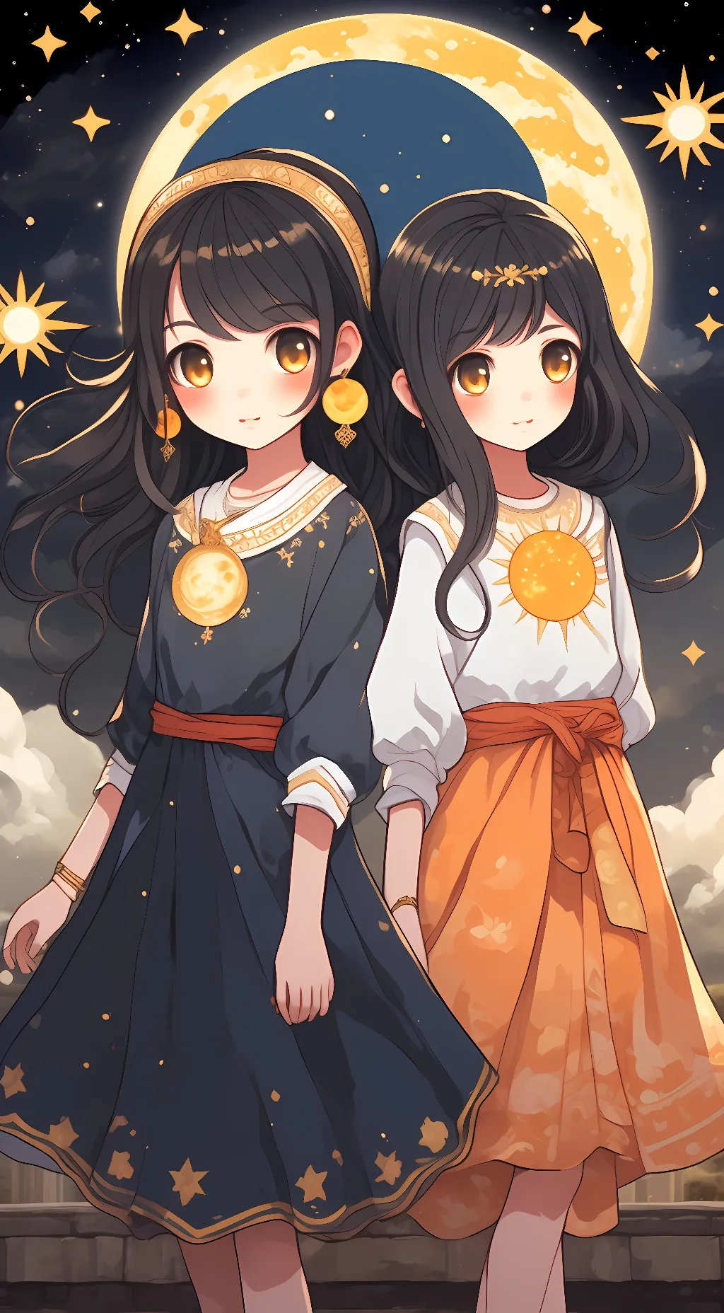 ai character: Selena and Merida background