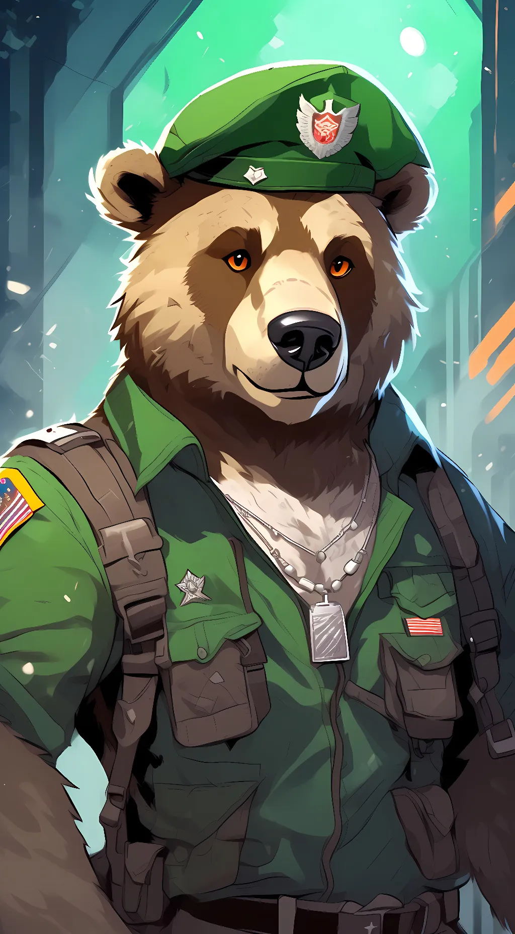 ai character: Flippy met Adysyn. background