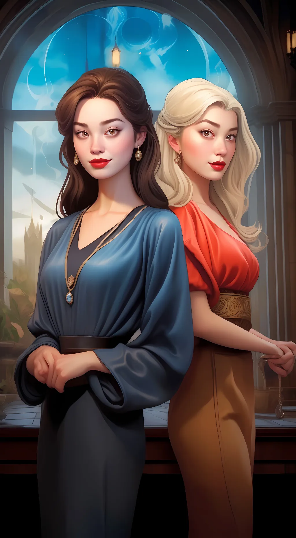 ai character: Suzy and Echo background