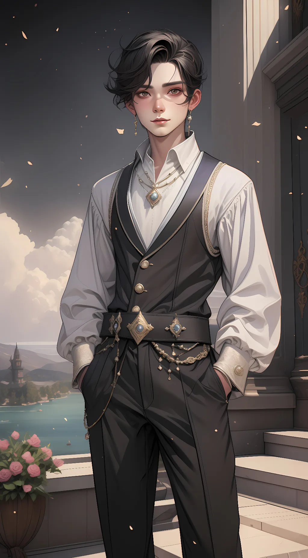 ai character: Carter  background