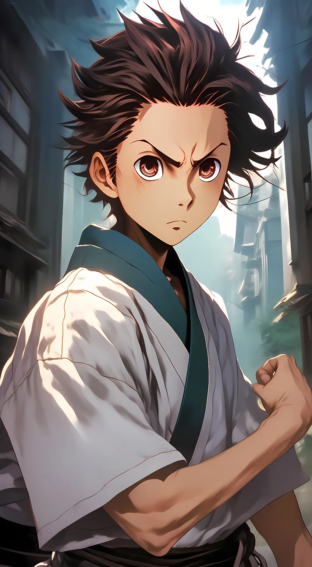 ai character: tanjiro background