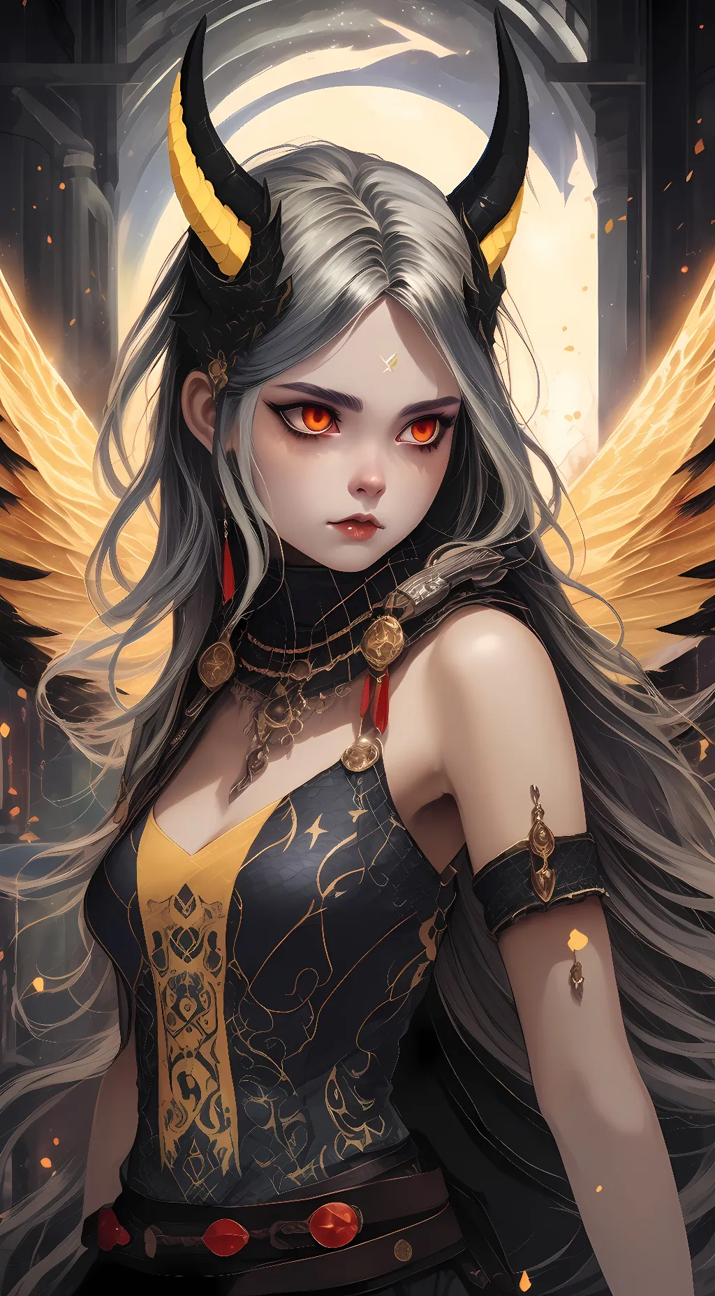 ai character: Snow background