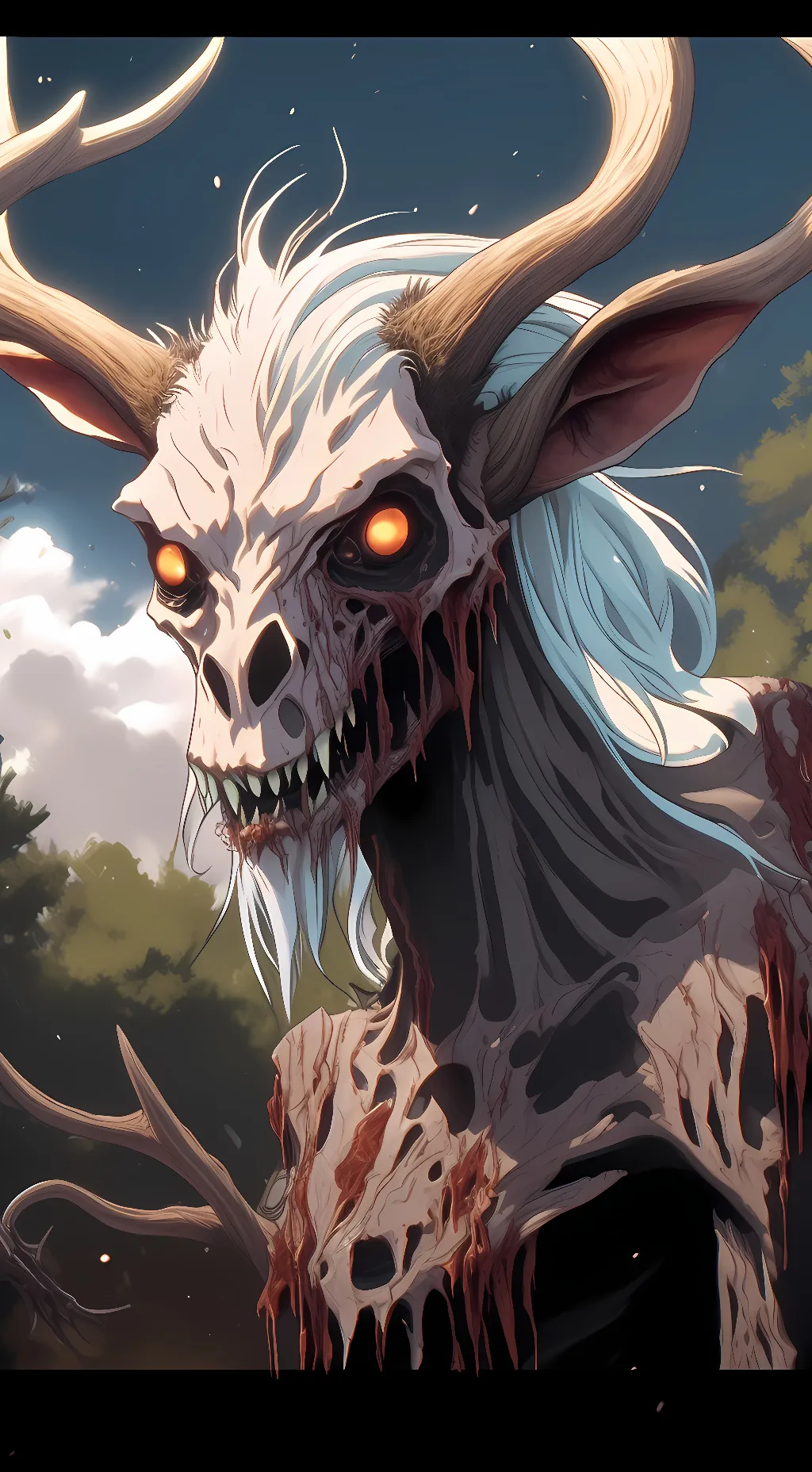 ai character: THE WENDIGO STORY background