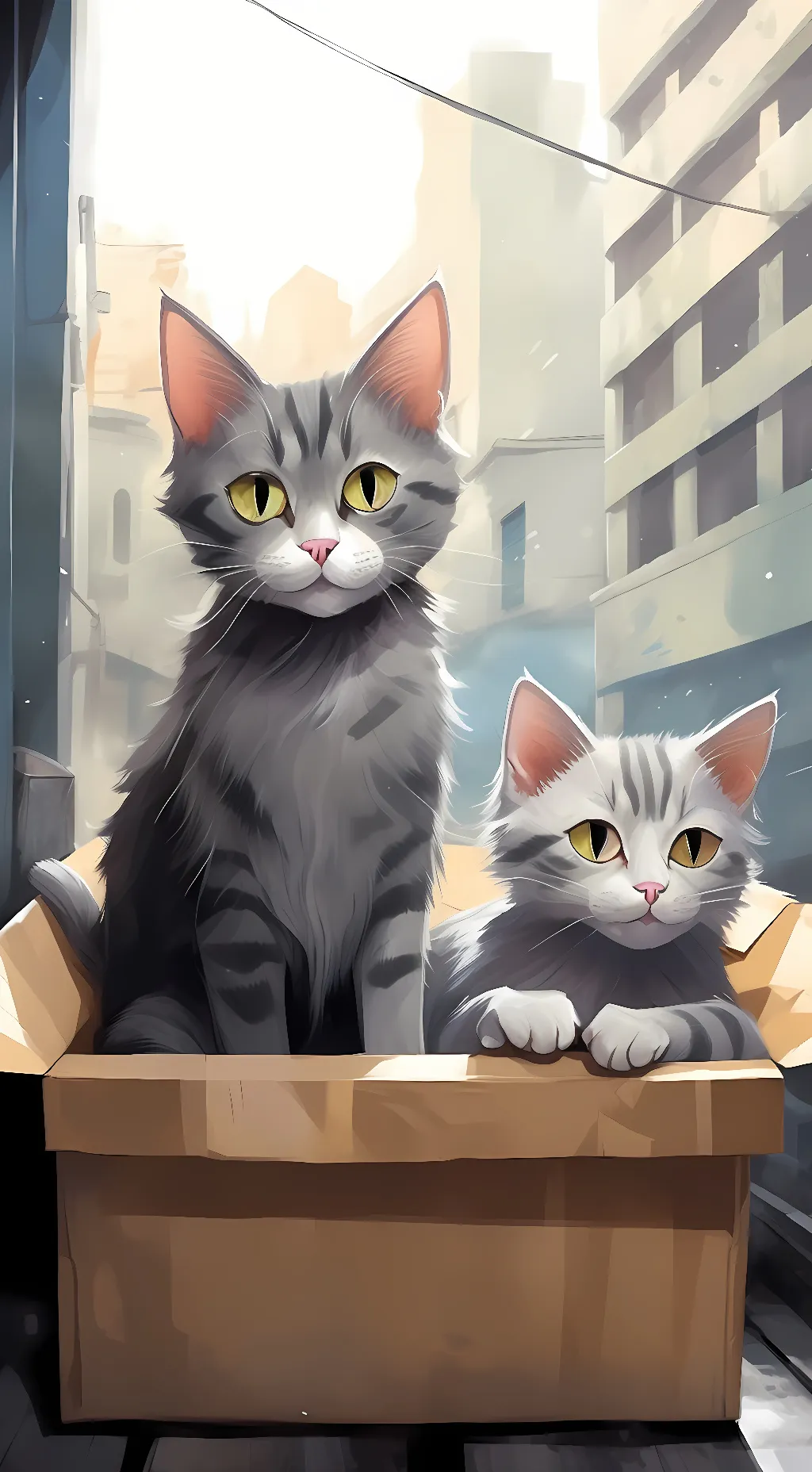 ai character: Gray background