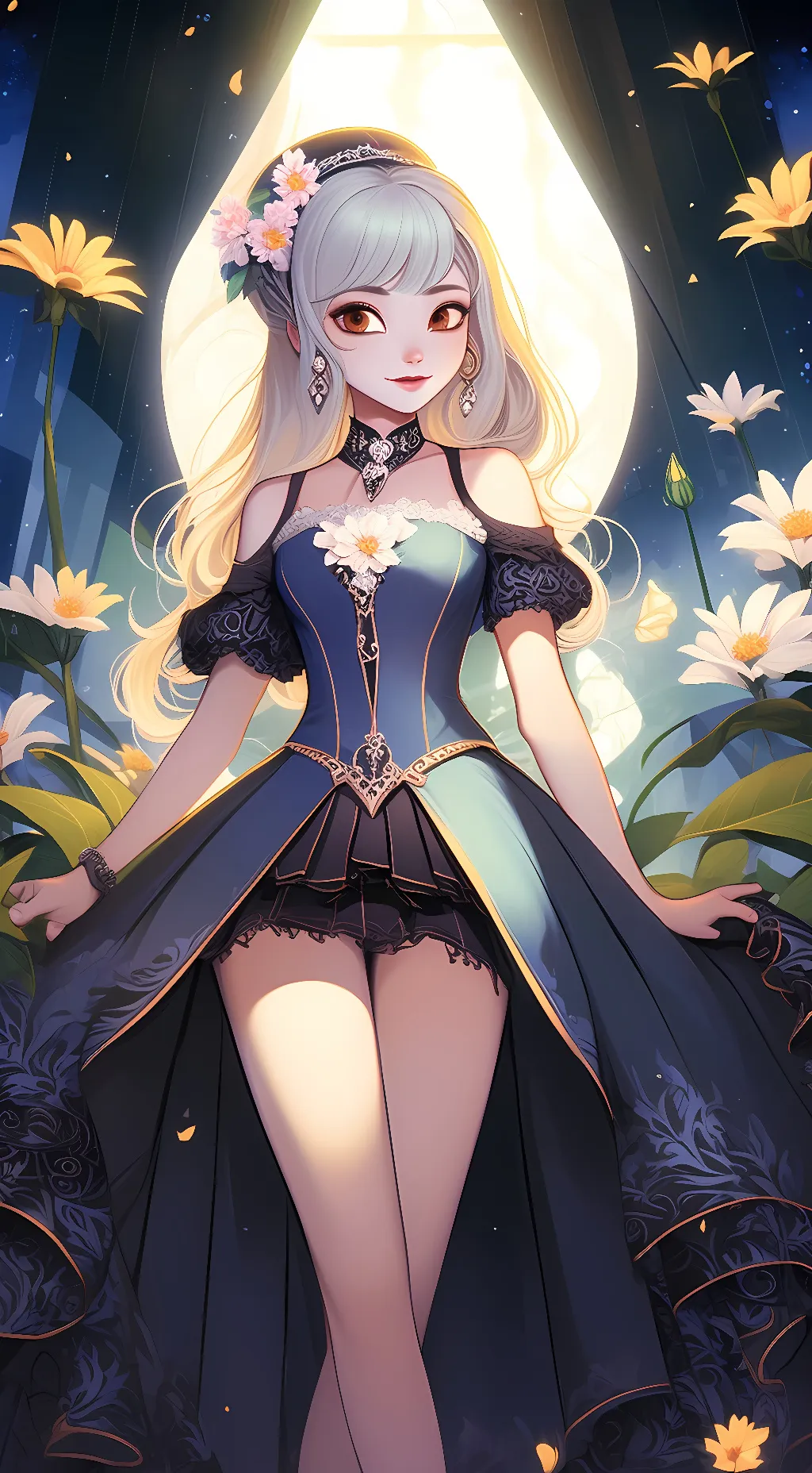 ai character: flora  background