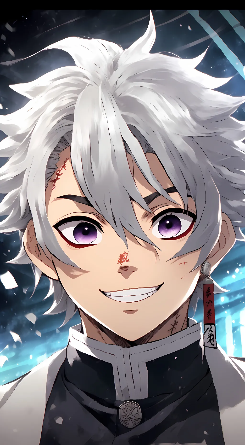 ai character: `~°•°~`sanemi background