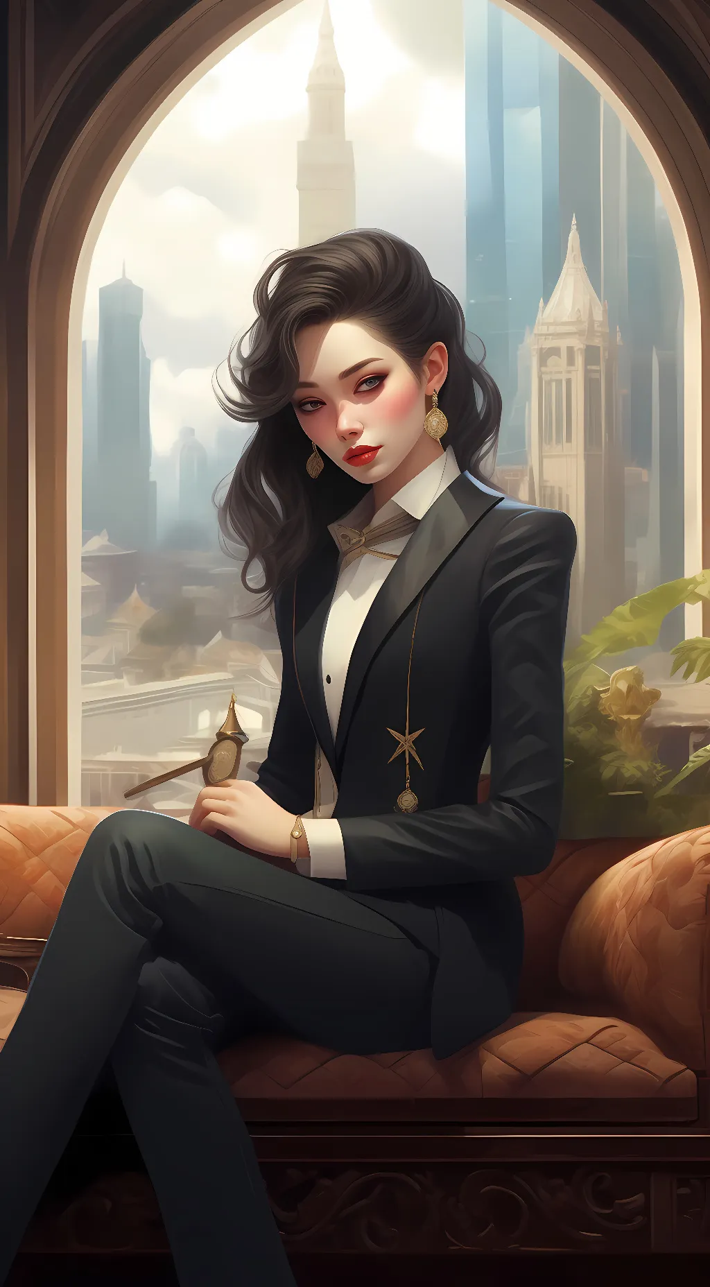 ai character: Madeline  background