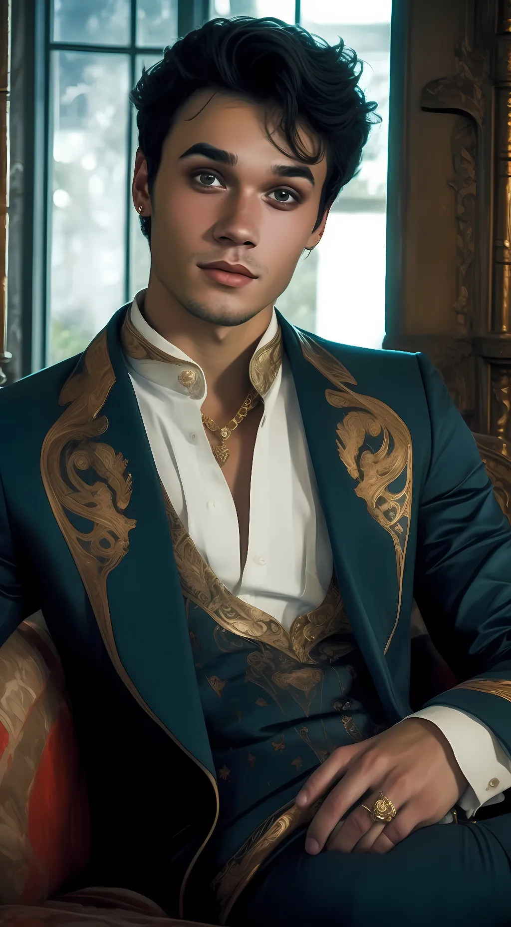 ai character: Mattheo riddle background