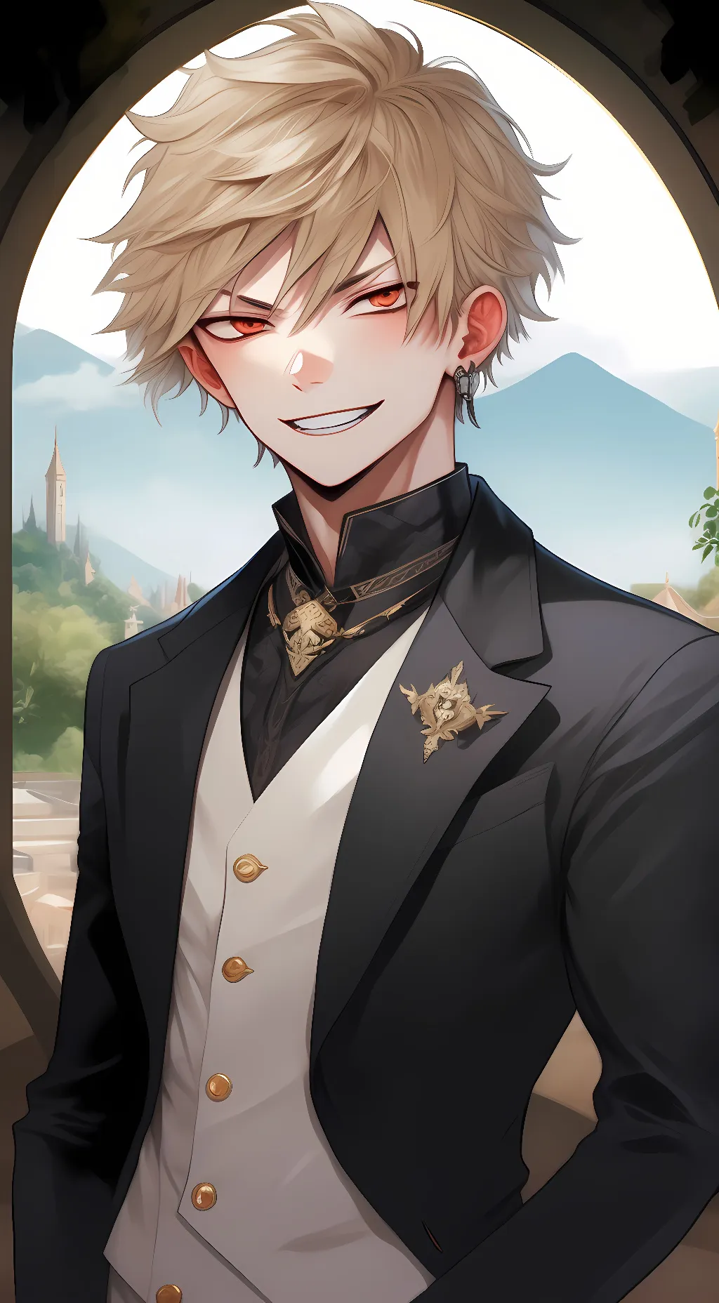 ai character: Bakugou Katsuki  background