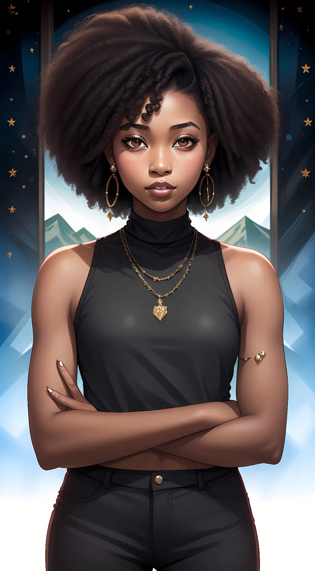 ai character: Carmelita Santiago background