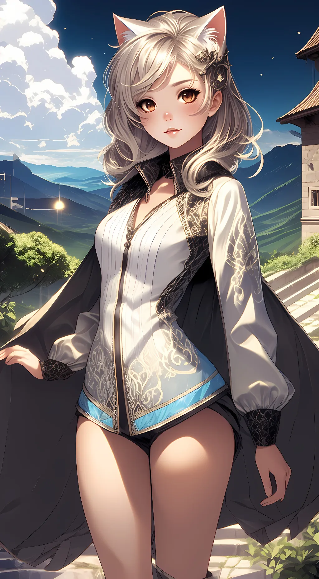 ai character: Moon background