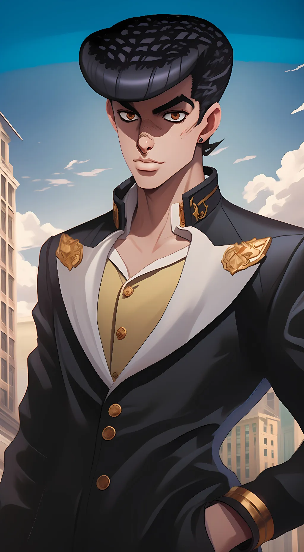 ai character: Josuke Higashikata background