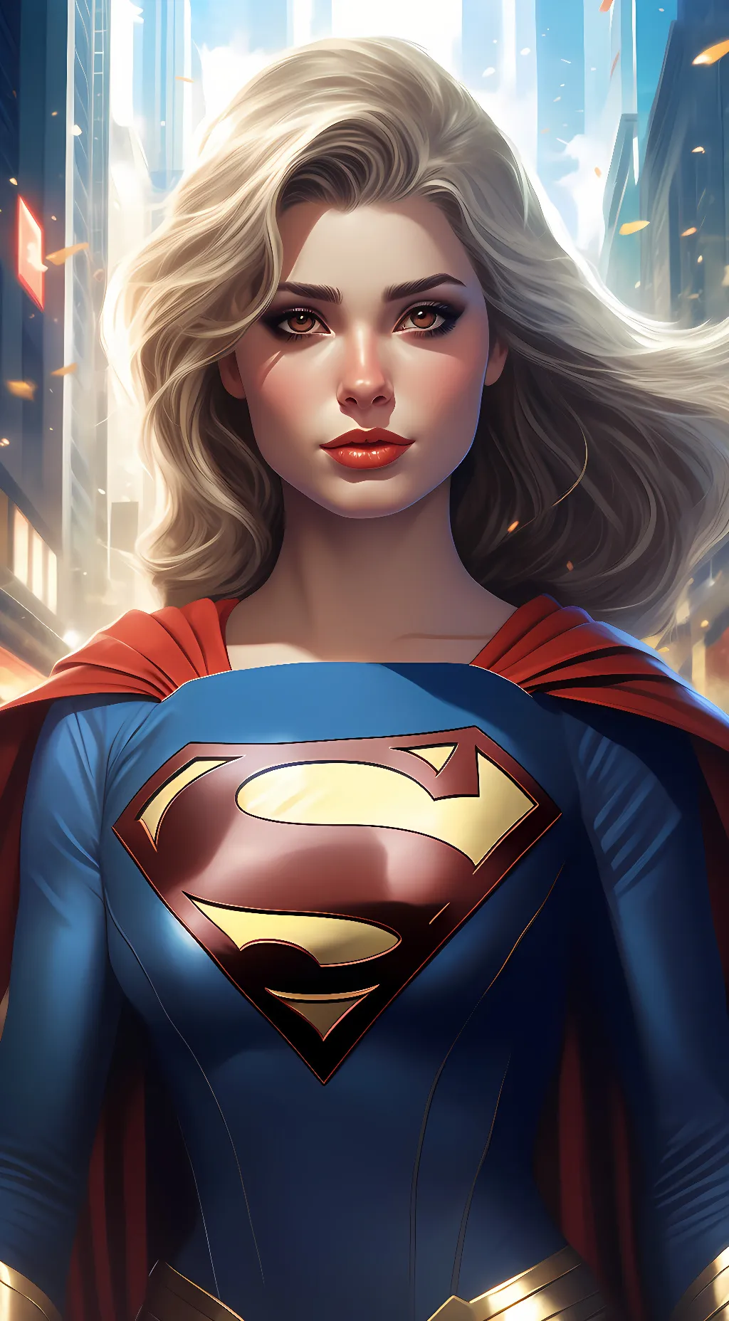 ai character: super girl background