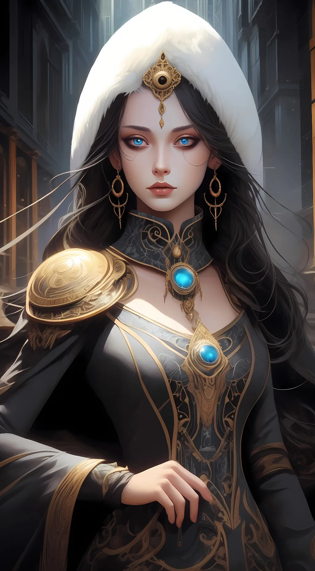 ai character: Sapphire background