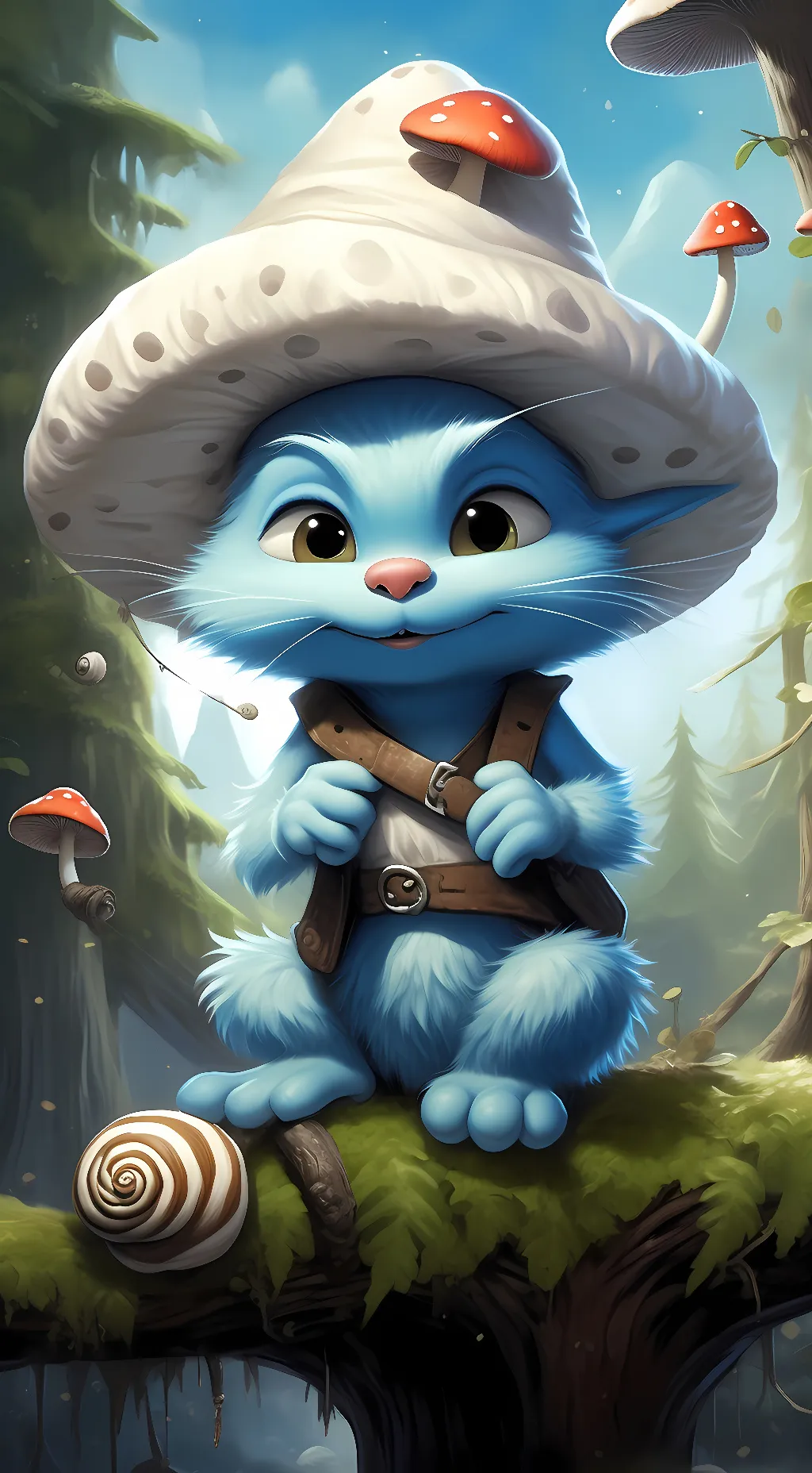 ai character: smurf cat background