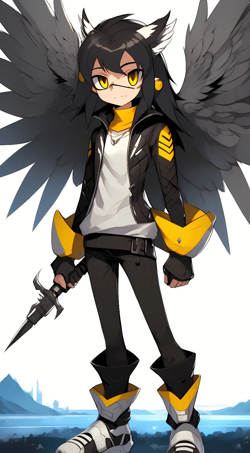 ai character: Violet  background