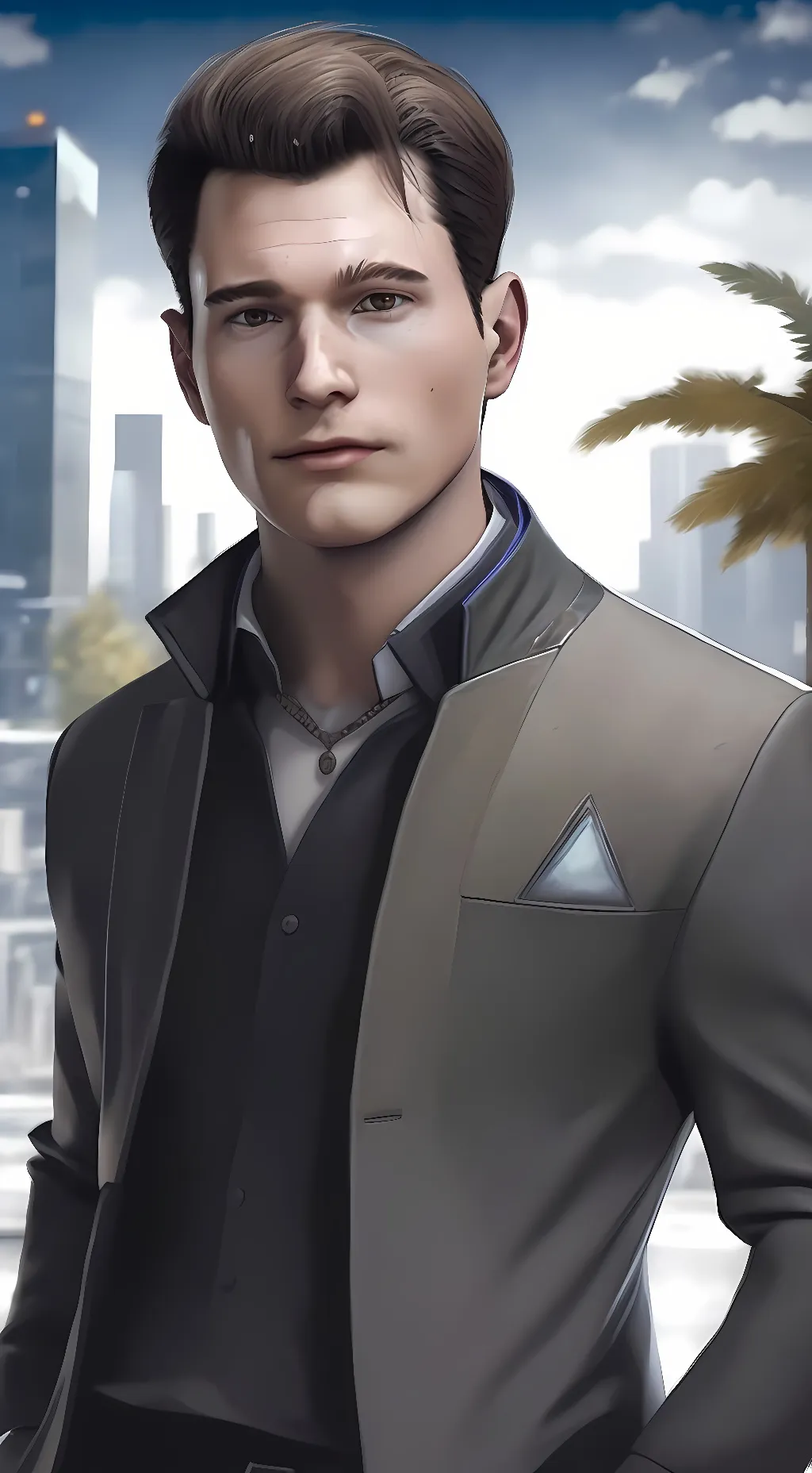 ai character: Connor (RK800)-DBH background