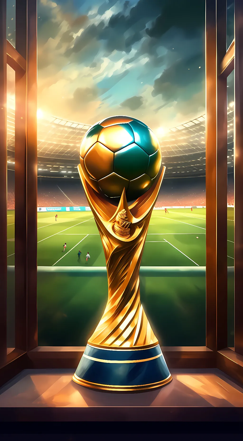 ai character: cup word (español) background