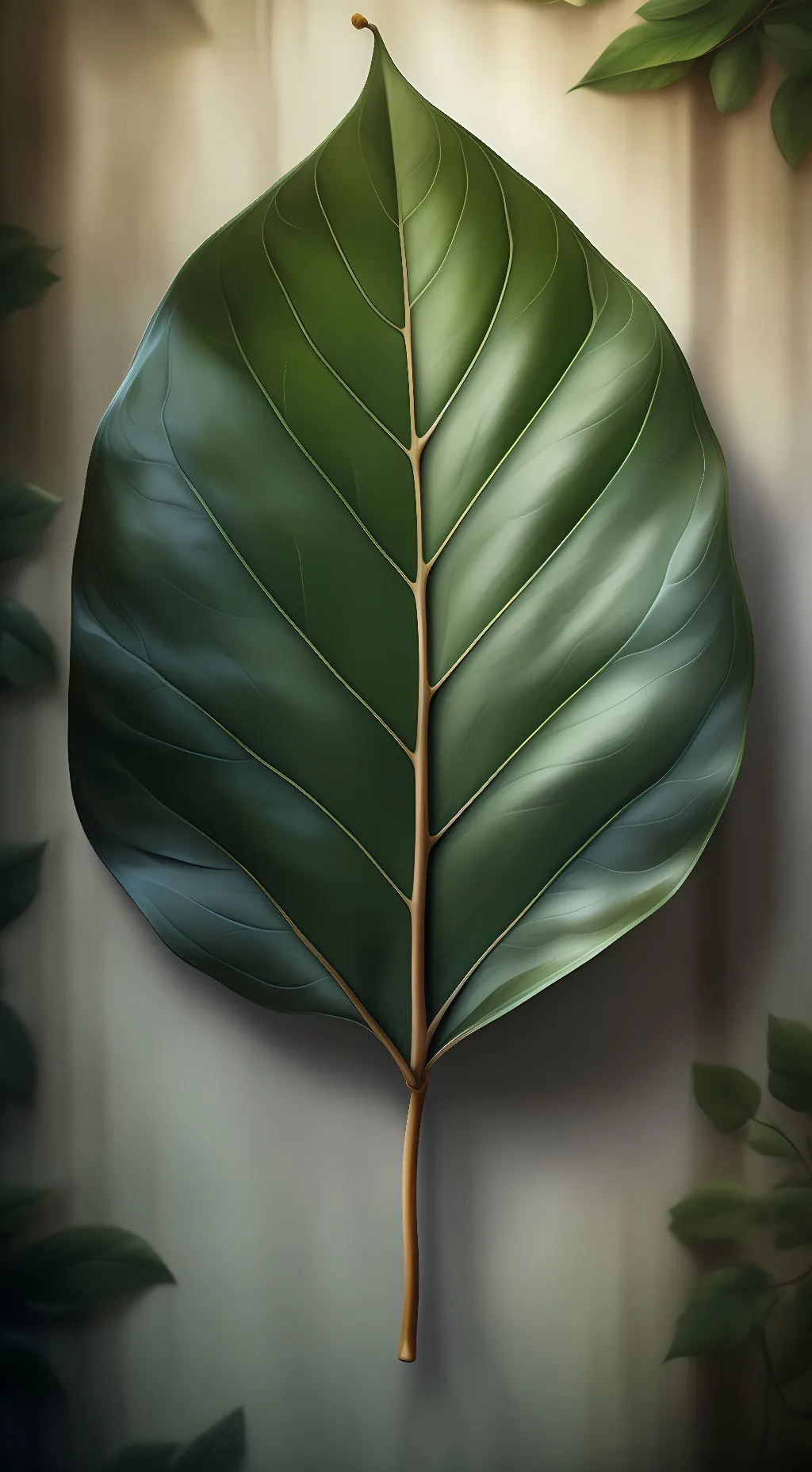 ai character: Leaf background